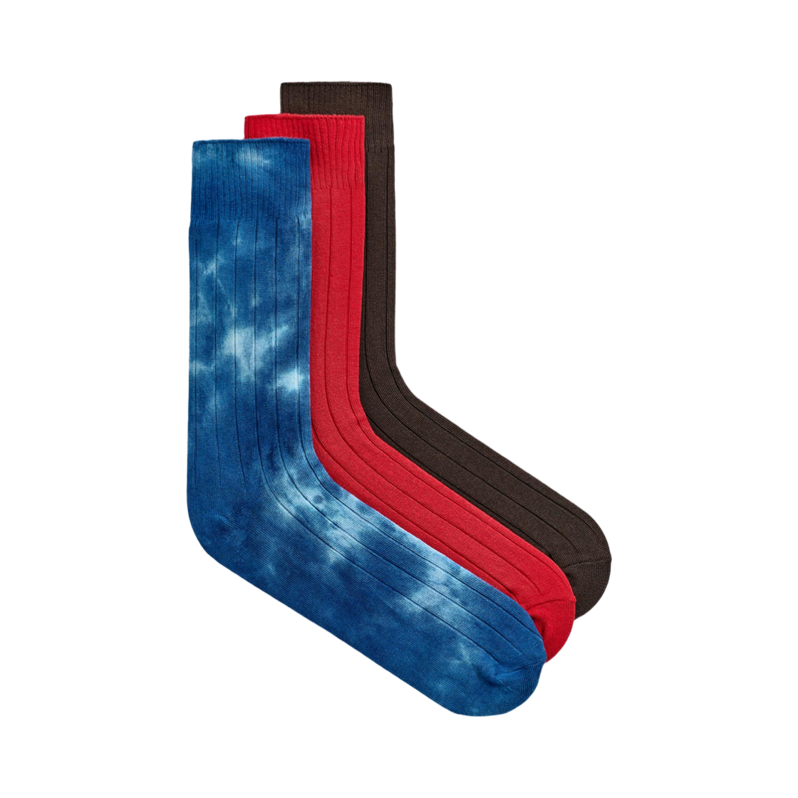 자라 x 아론 리바인 자라 립 삭스 멀티 (3개 세트)(Zara x Aaron Levine Ribbed Socks Multi (Set of 3)) - 1