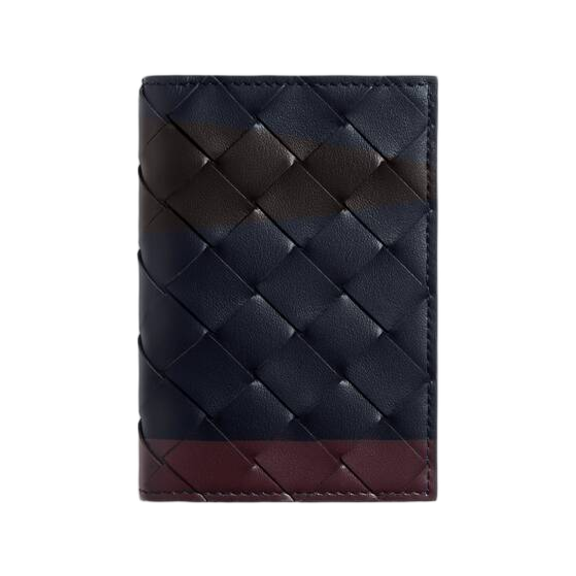 749417V6K414328 Bottega Veneta Intrecciato Flap Card Case Midnight Espresso