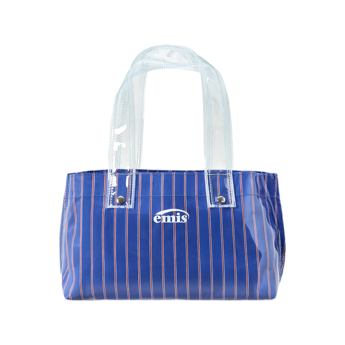- Emis Clear Stripe Mini Tote Bag Blue
