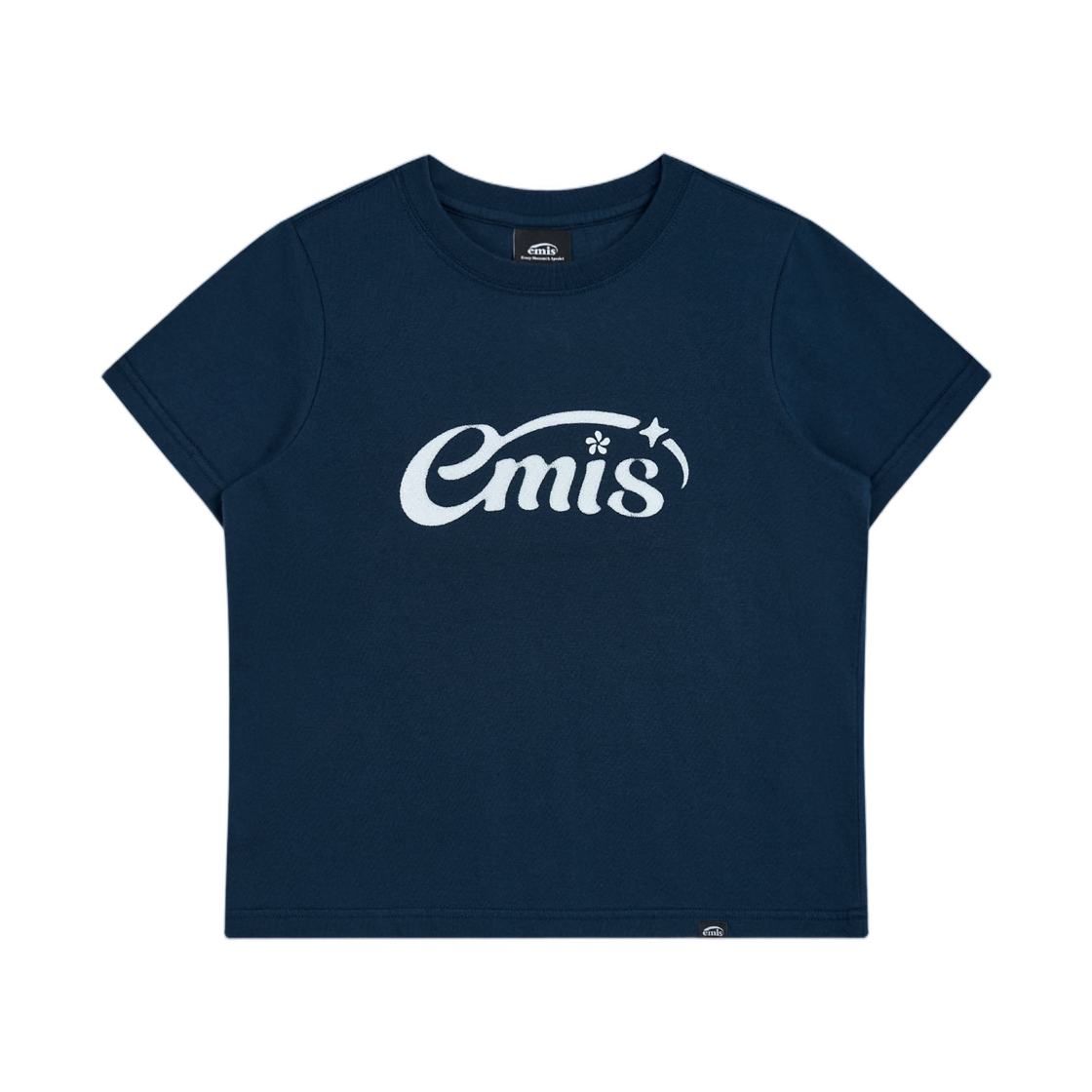 (W) 이미스 헤일로 로고 티셔츠 네이비((W) Emis Halo Logo T-Shirt Navy)