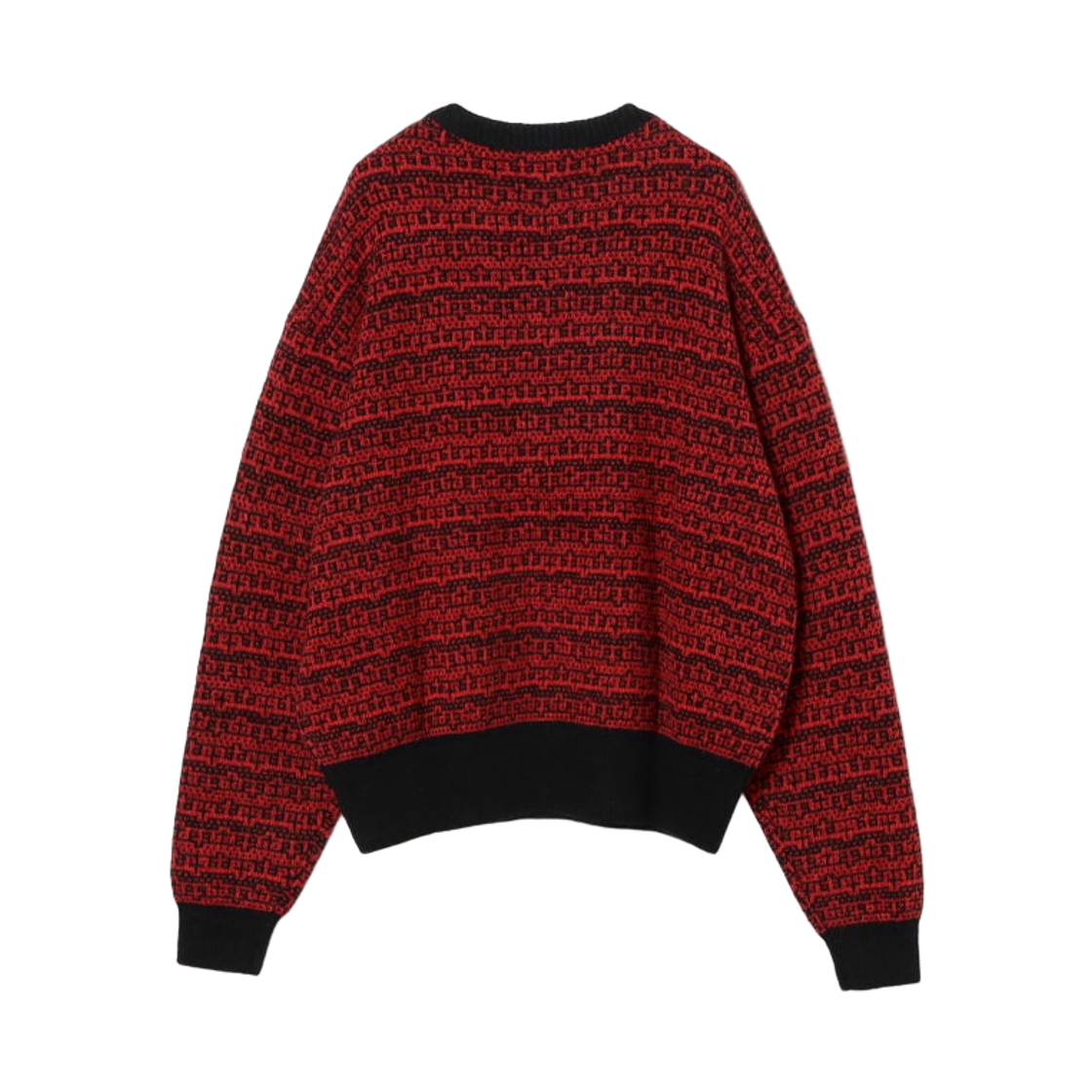 빔즈 T x 더 트릴로지 테입스 쉐도우 멀티플 니트 카마인 레드 블랙(Beams T x The Trilogy Tapes Shadow Multiple Knit Carmine Red Black) - 2