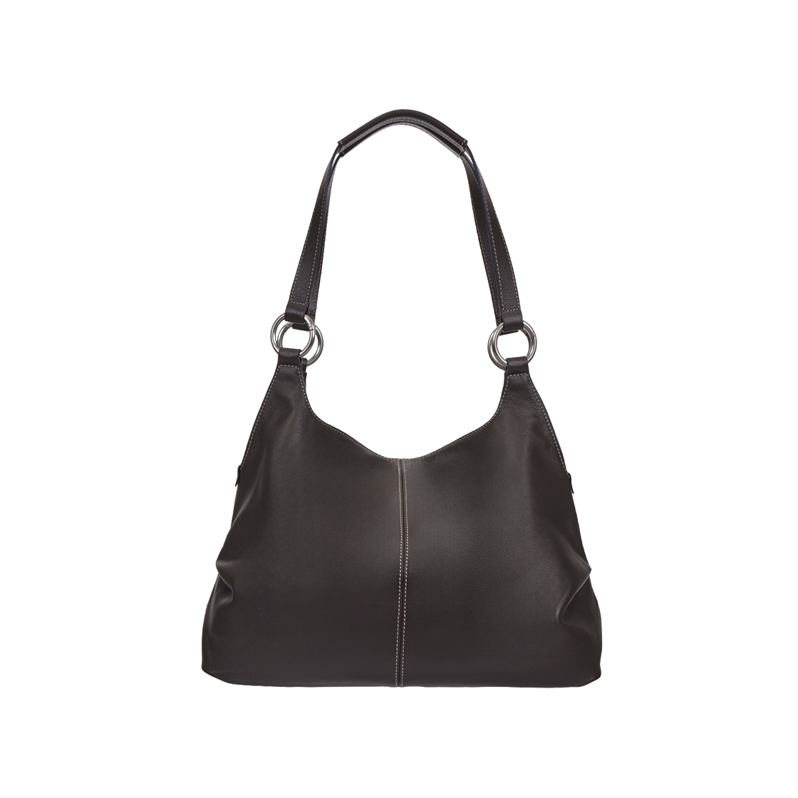 분크 하프문 아타쉬 투 핸들 숄더 미듐 다크 브라운(vunque Halfmoon Attache Two Handle Shoulder Dark Brown) - 5