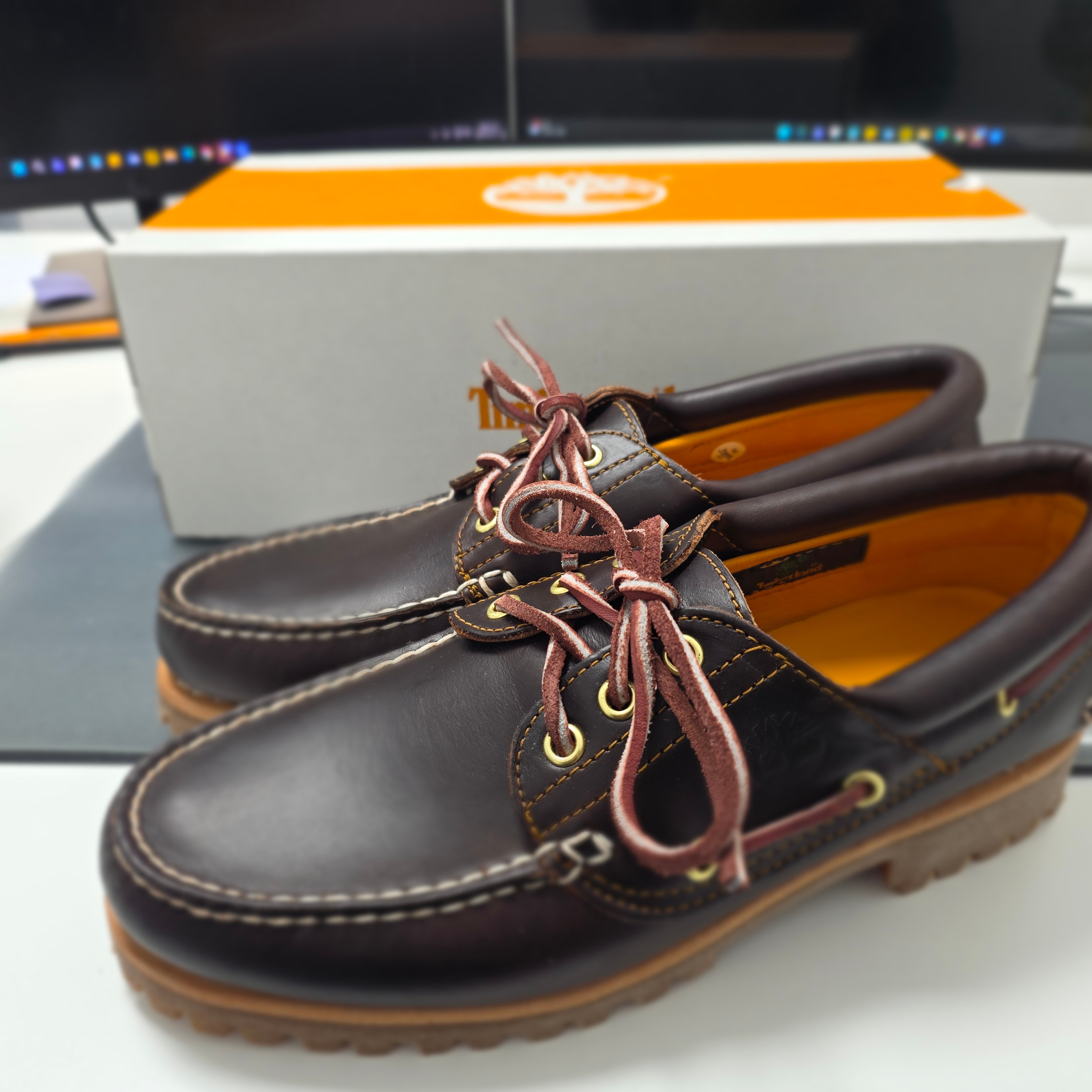 Timberland Classic 3-Eye Boat Shoes Brown - Wide 착용 스타일 - 1