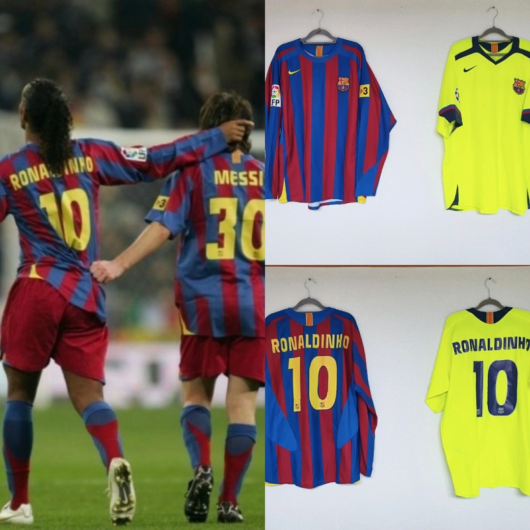 Nike Ronaldinho FC Barcelona 2005/06 Retro Soccer Replica Long-Sleeve Jersey (HQ1462-471) (Marking Ver.) 착용 스타일