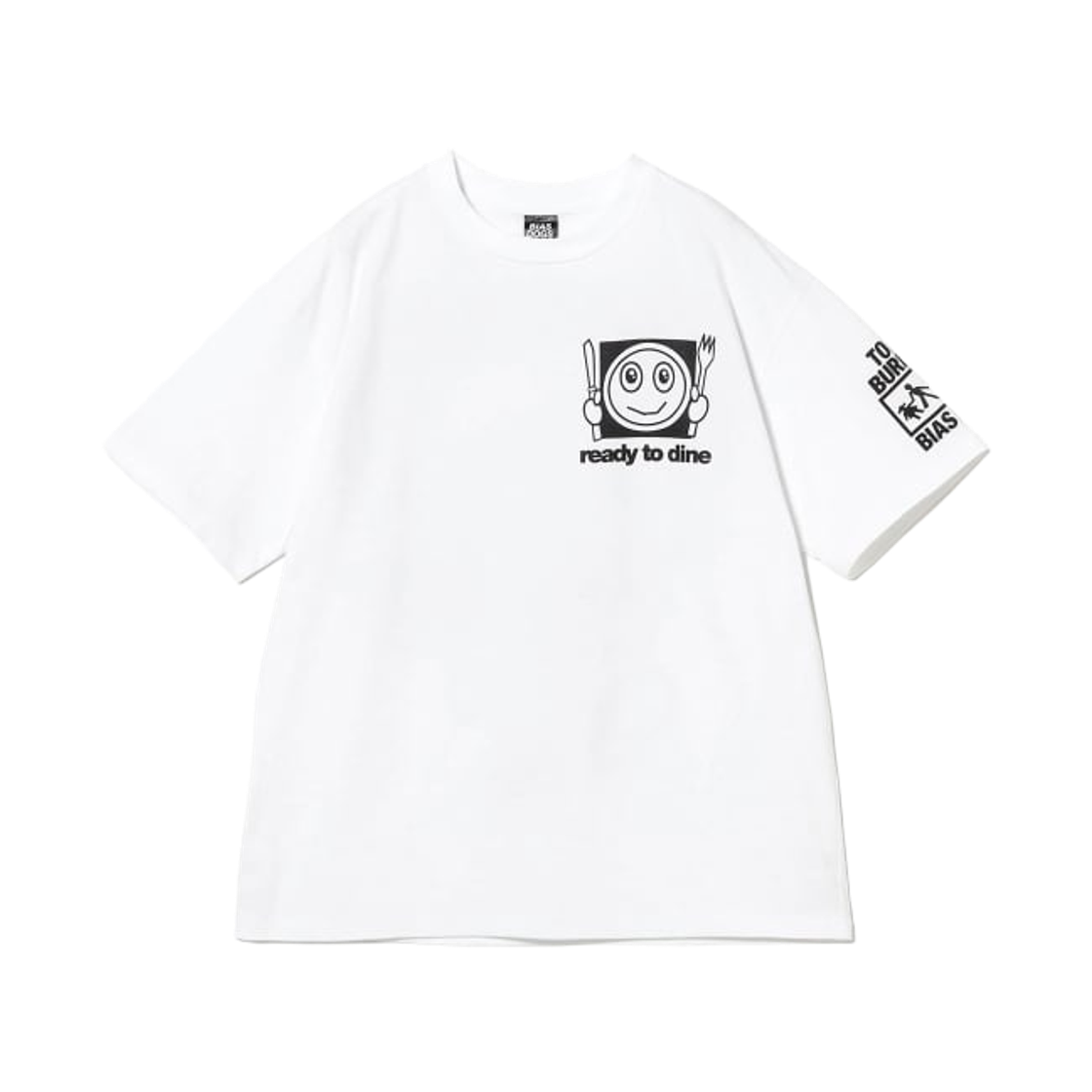 빔즈 T x 바이어스 독스 x 게토 가스트로 레디 투 다인 티셔츠 화이트(Beams T x Bias Dogs x Ghetto Gastro Ready To Dine T-Shirt White) - 1