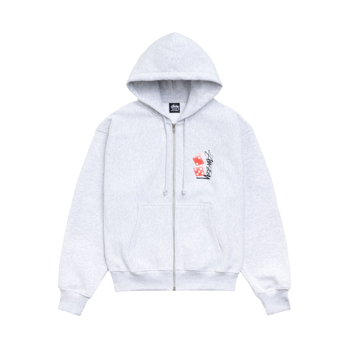 스투시 톨 다이스 집 후드 애쉬 헤더(Stussy Tall Dice Zip Hoodie Ash Heather) - 2