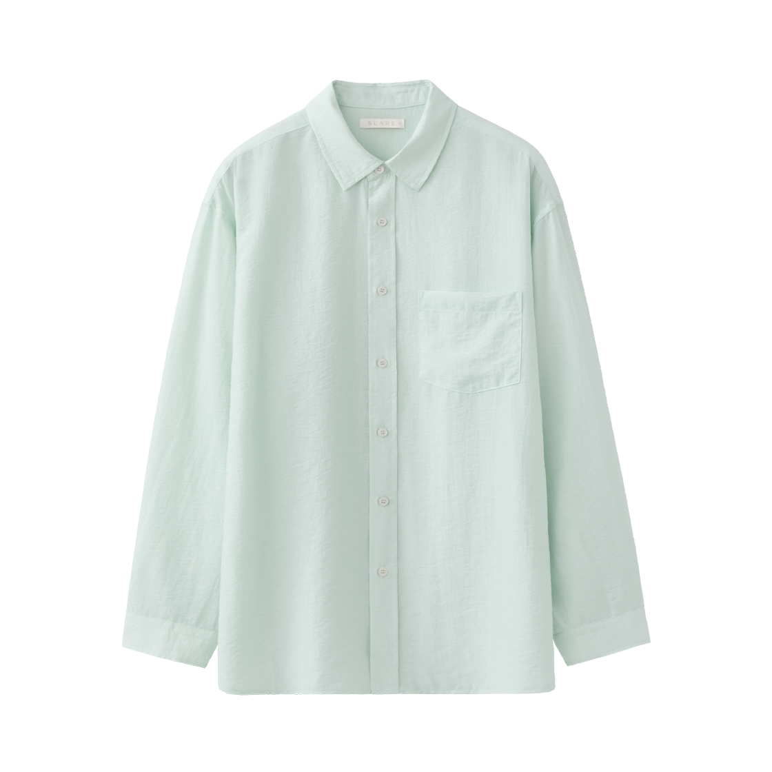 SBF1SH04WMT (W) Suare Women Sheer Silk Linen Shirt Mint