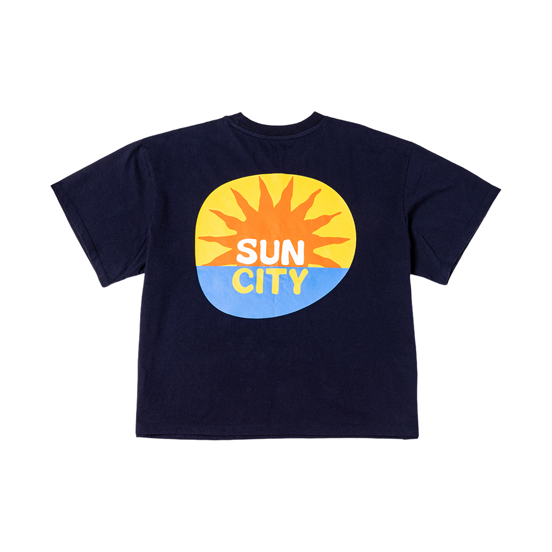 빅웨이브 컬렉티브 선시티 스마일 박서핏 티셔츠 네이비(BIGWAVE COLLECTIVE Sun City Smile Boxier Tee Navy)
