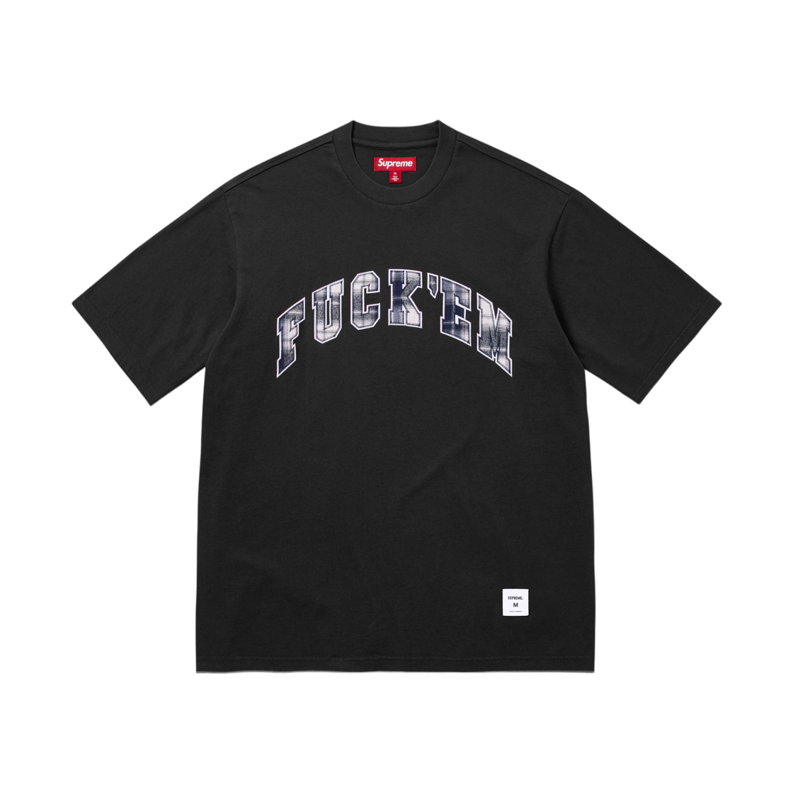 - Supreme Fuck Em Plaid S/S Top Black - 26SS