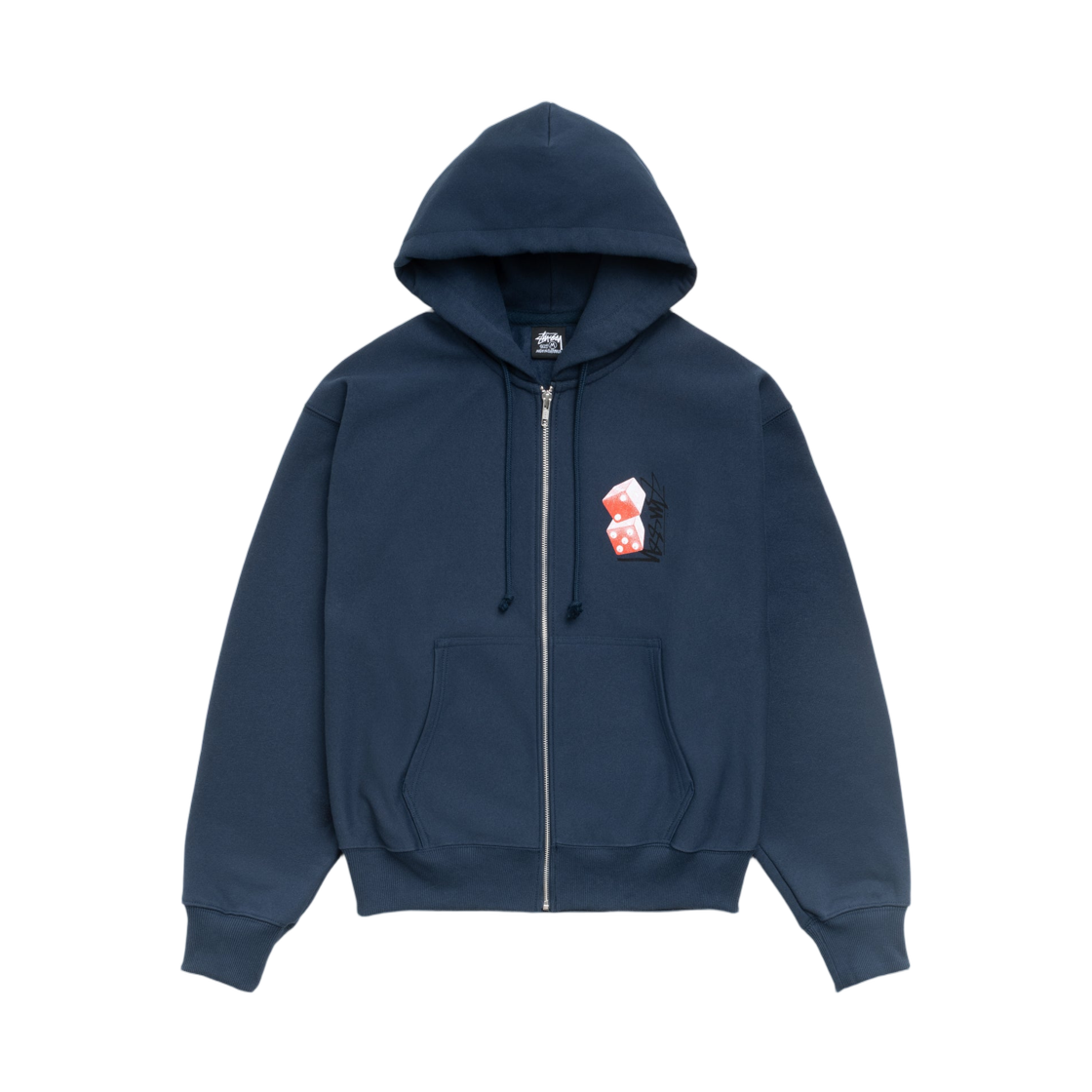 스투시 톨 다이스 집 후드 네이비(Stussy Tall Dice Zip Hoodie Navy) - 2