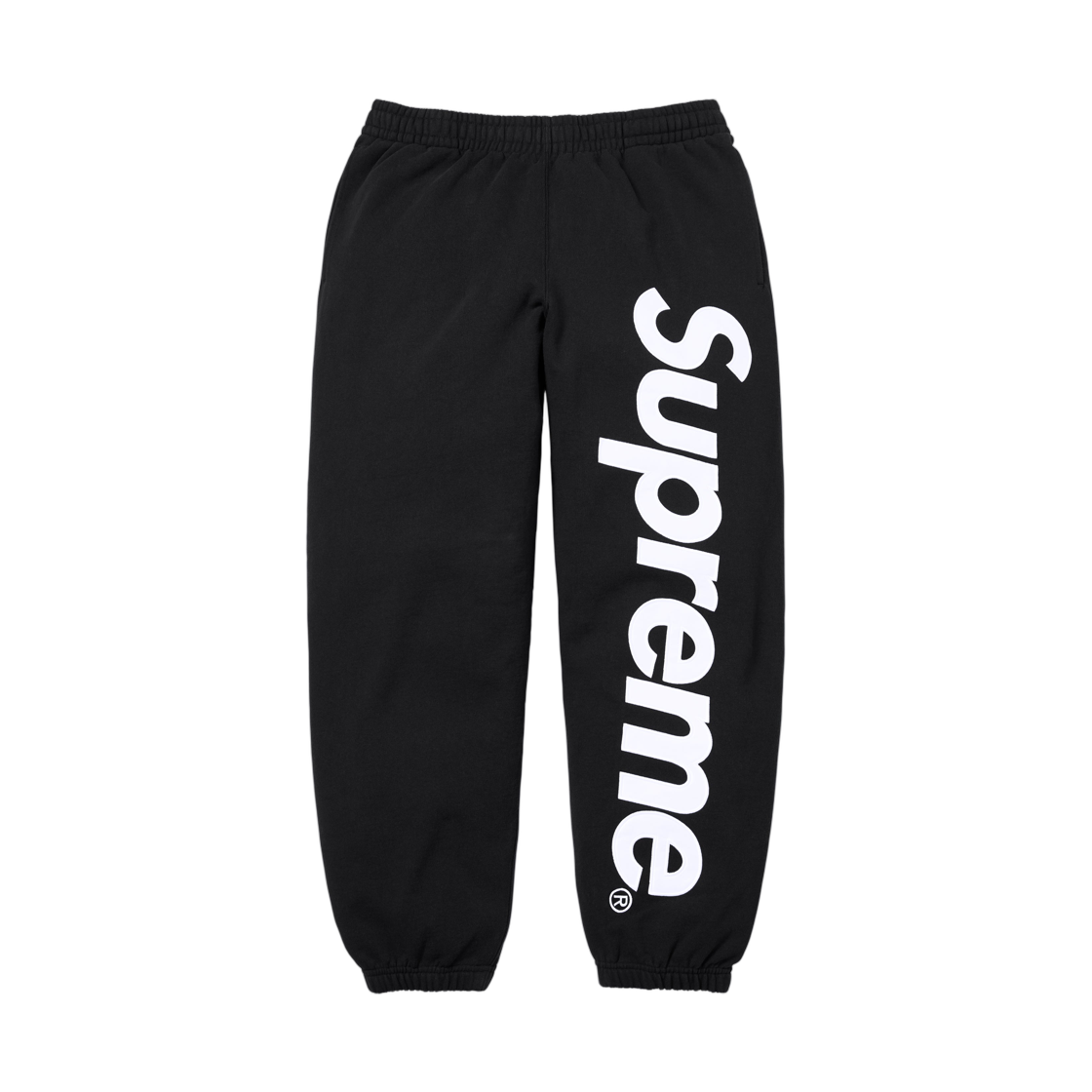 - Supreme Satin Applique Sweatpant Black - 26SS