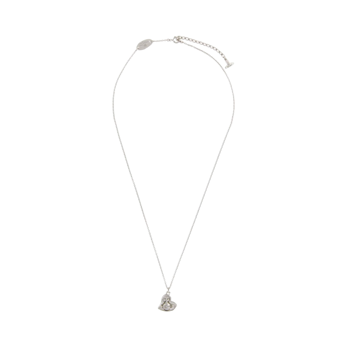 630203I5-01P019 Vivienne Westwood Faye Heart Pendant Necklace Silver