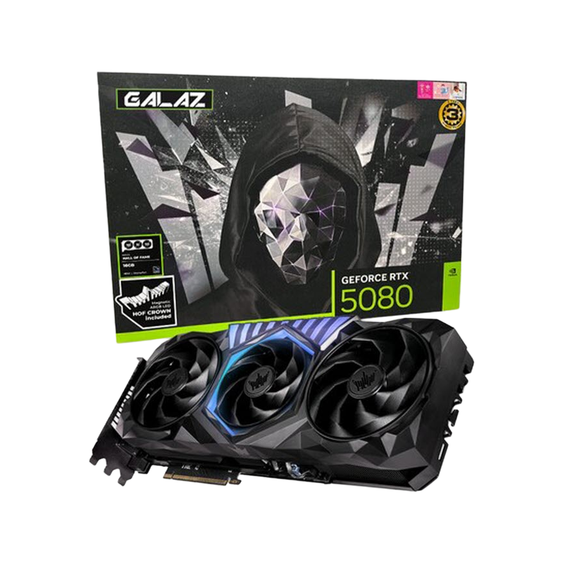 갤럭시 GALAZ 지포스 RTX 5080 HOF GAMING BLACK D7 16GB(GALAZ GeForce RTX 5080 HOF GAMING BLACK D7 16GB)