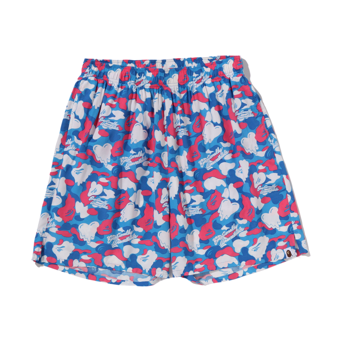 베이프 x E.U. 쇼츠 블루(BAPE x Emotionally Unavailable Shorts Blue)