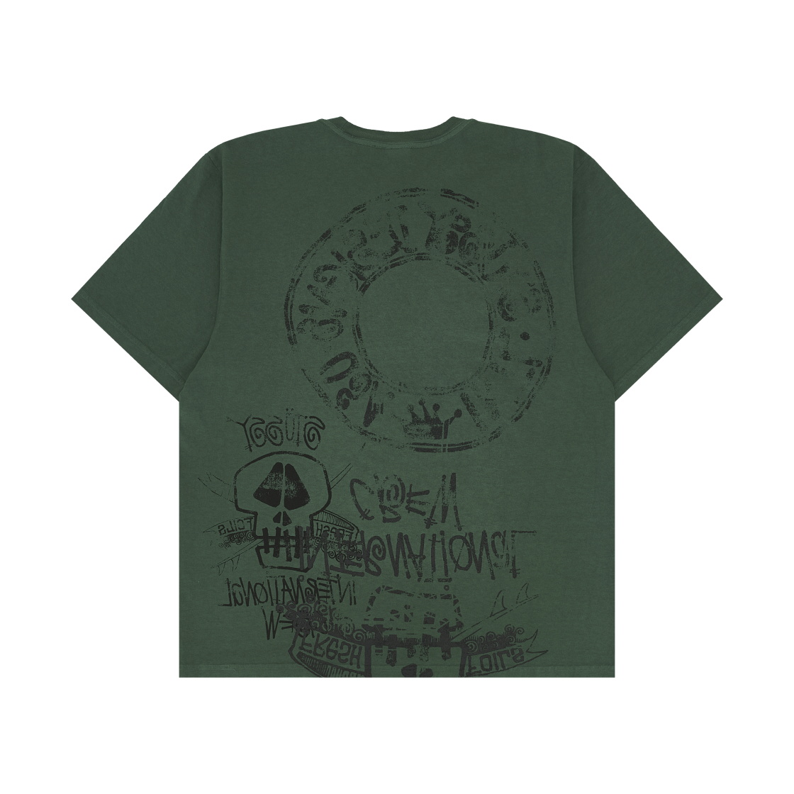 스투시 스컬 피그먼트 다이드 티셔츠 파인(Stussy Skulls Pigment Dyed T-Shirt Pine) - 2