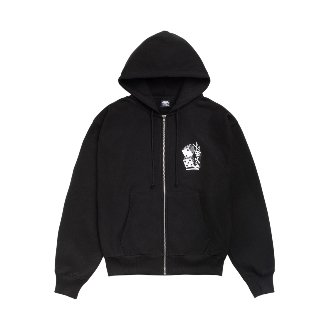 스투시 톨 다이스 집 후드 블랙(Stussy Tall Dice Zip Hoodie Black) - 2