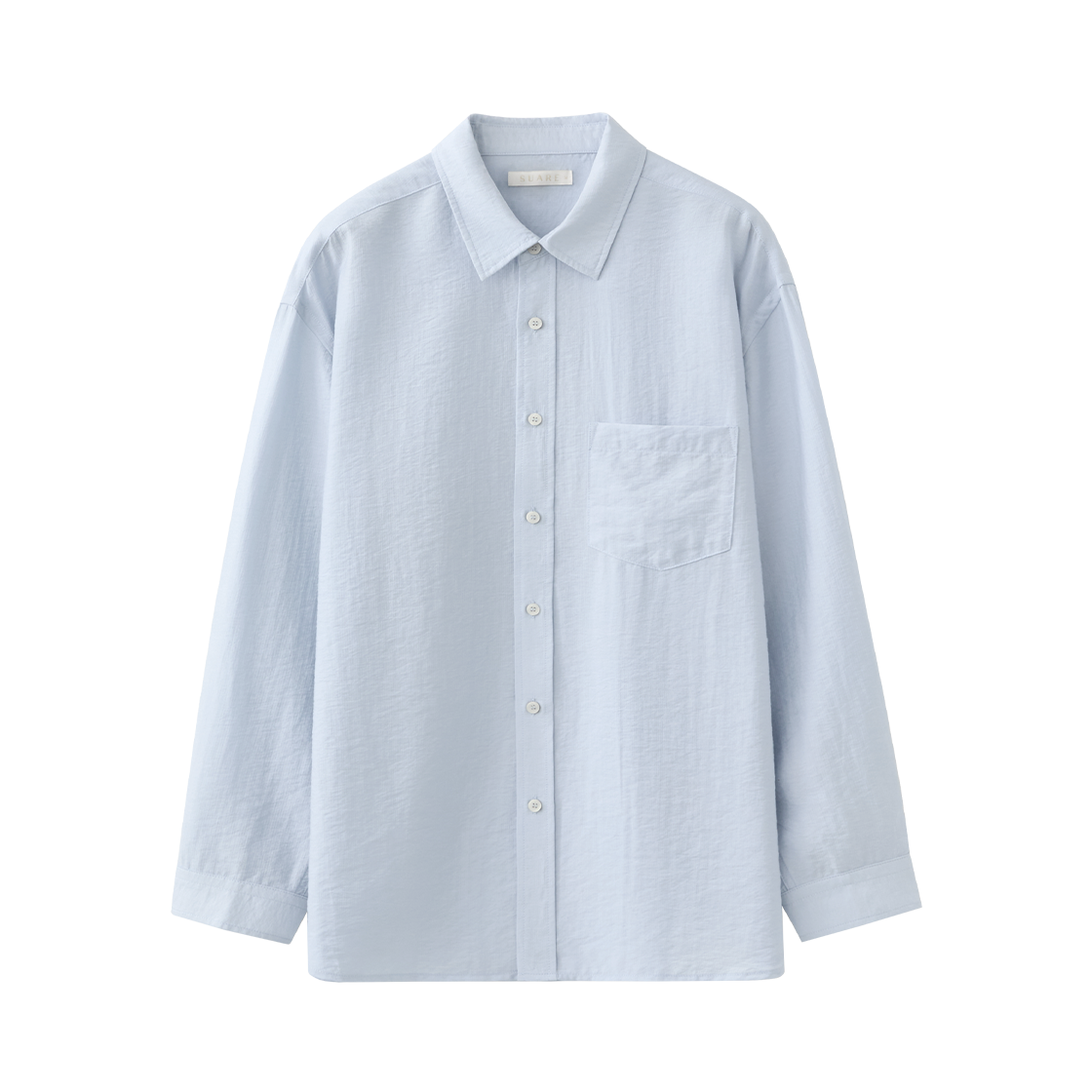 SBF1SH04WBL (W) Suare Women Sheer Silk Linen Shirt Blue