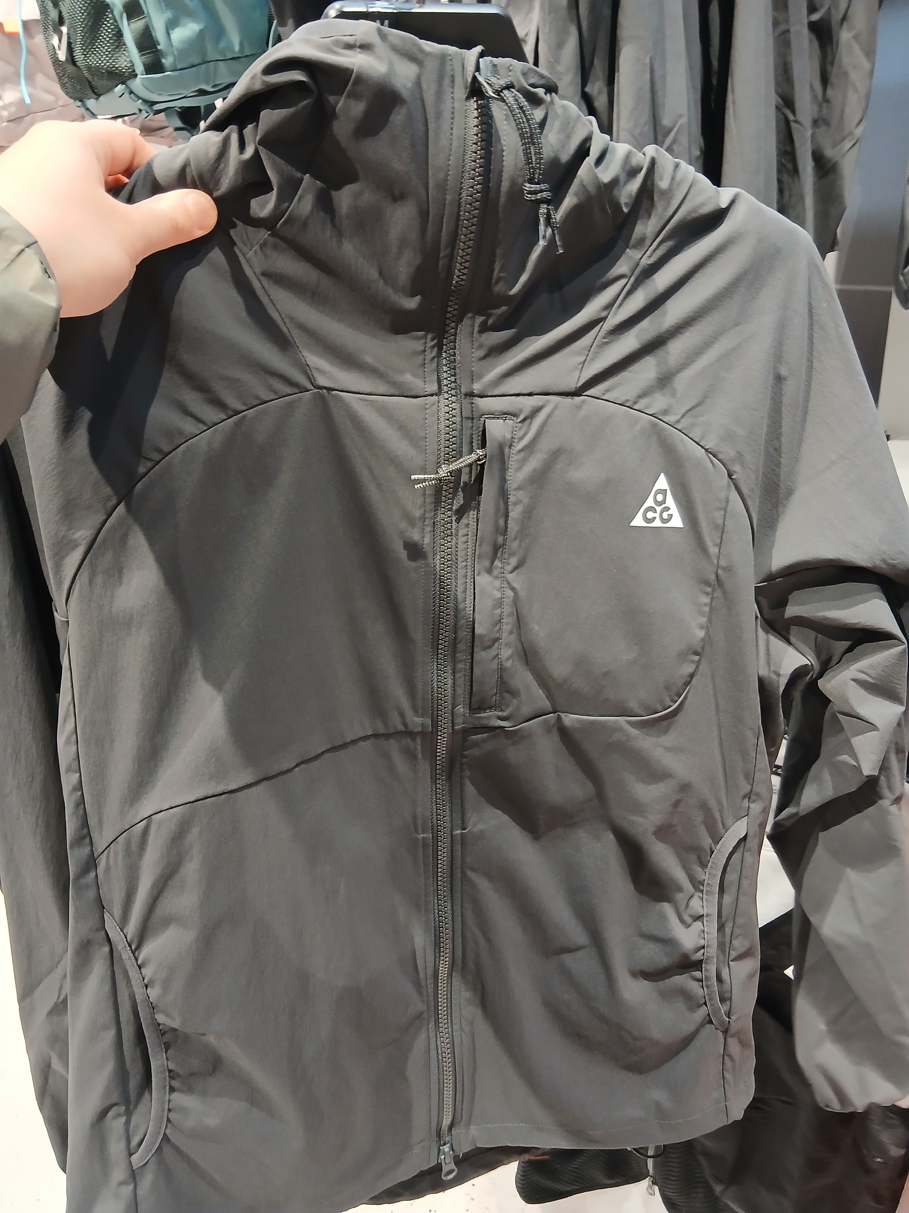 Nike ACG Five Towers UV Protection Jacket Anthracite Summit White - Asia, Nike ACG Second Sunrise Dri-Fit ADV 5 Inch Brief Lined Shorts Black Anthracite - Asia 착용 스타일 - 1