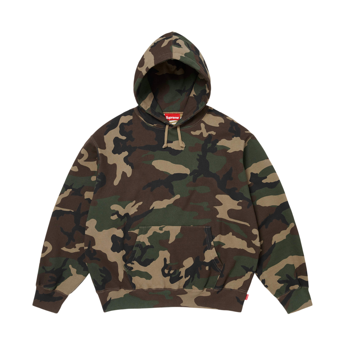 슈프림 사틴 아플리케 후드 스웨트셔츠 우드랜드 카모 - 26SS(Supreme Satin Applique Hooded Sweatshirt Woodland Camo - 26SS) - 2