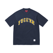 Supreme Fuck Em Plaid S/S Top Navy - 26SS