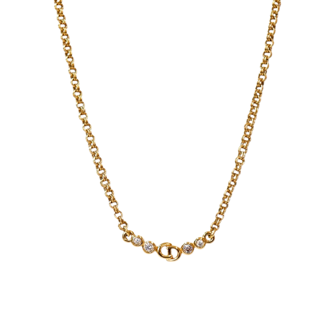 IT5MKOOKVW5W Dior Cubic CD Gold Necklace A-B55187