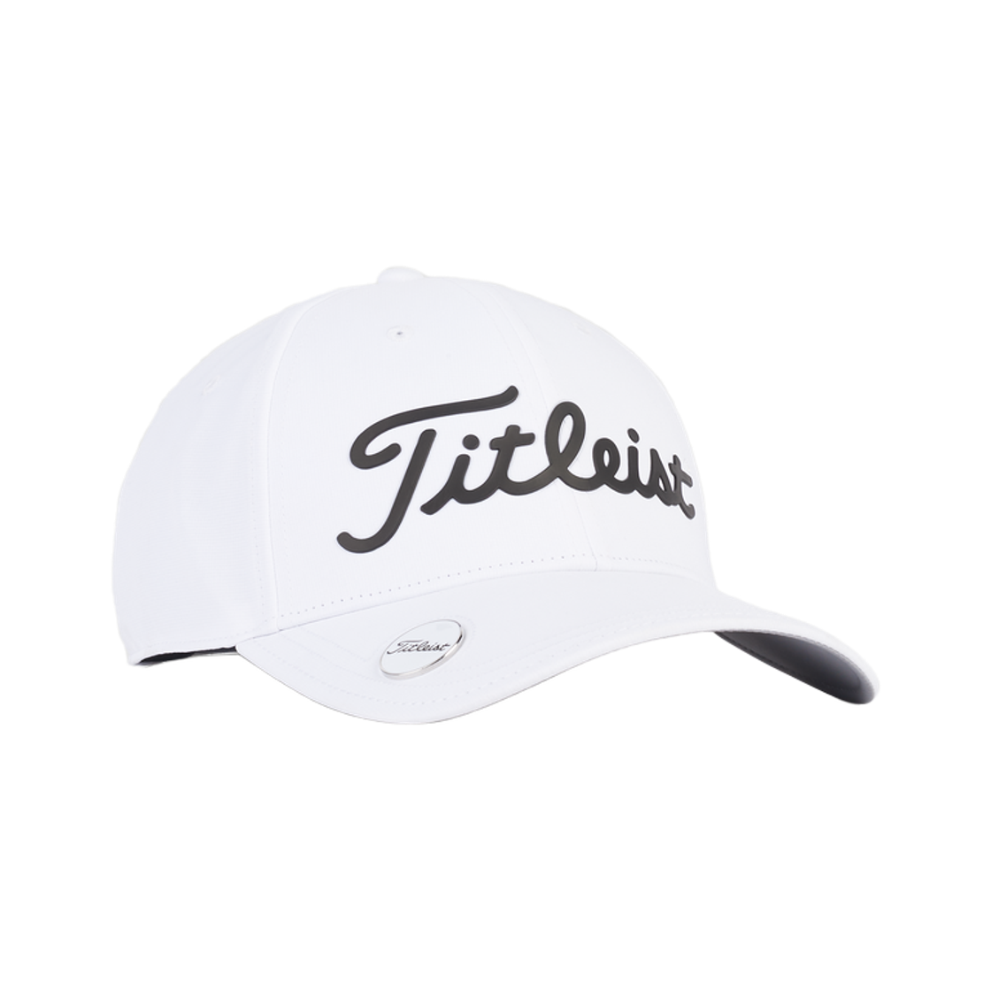 타이틀리스트 플레이어 포퍼먼스 볼 마커 캡 화이트 블랙(Titleist Players Performance Ball Marker Cap White Black)
