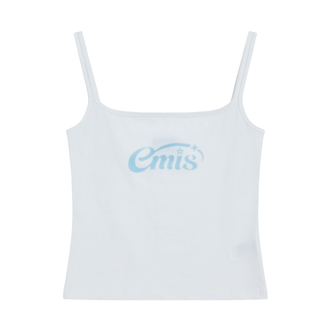 (W) 이미스 헤일로 로고 더블 슬리브리스 탑 화이트((W) Emis Halo Logo Double Sleeveless Top White)