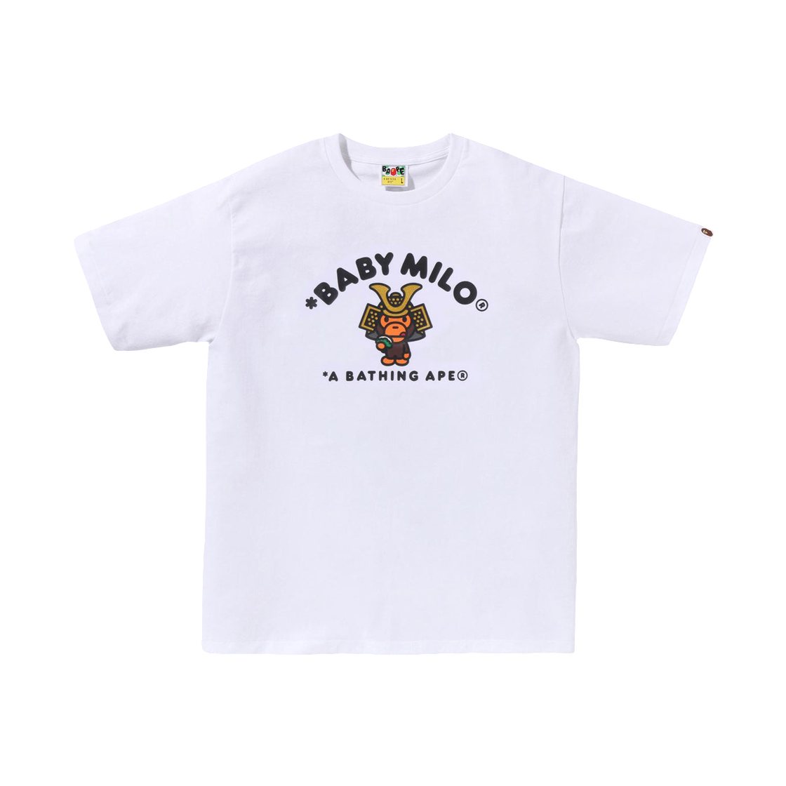 - BAPE Kabuto Baby Milo College T-Shirt White