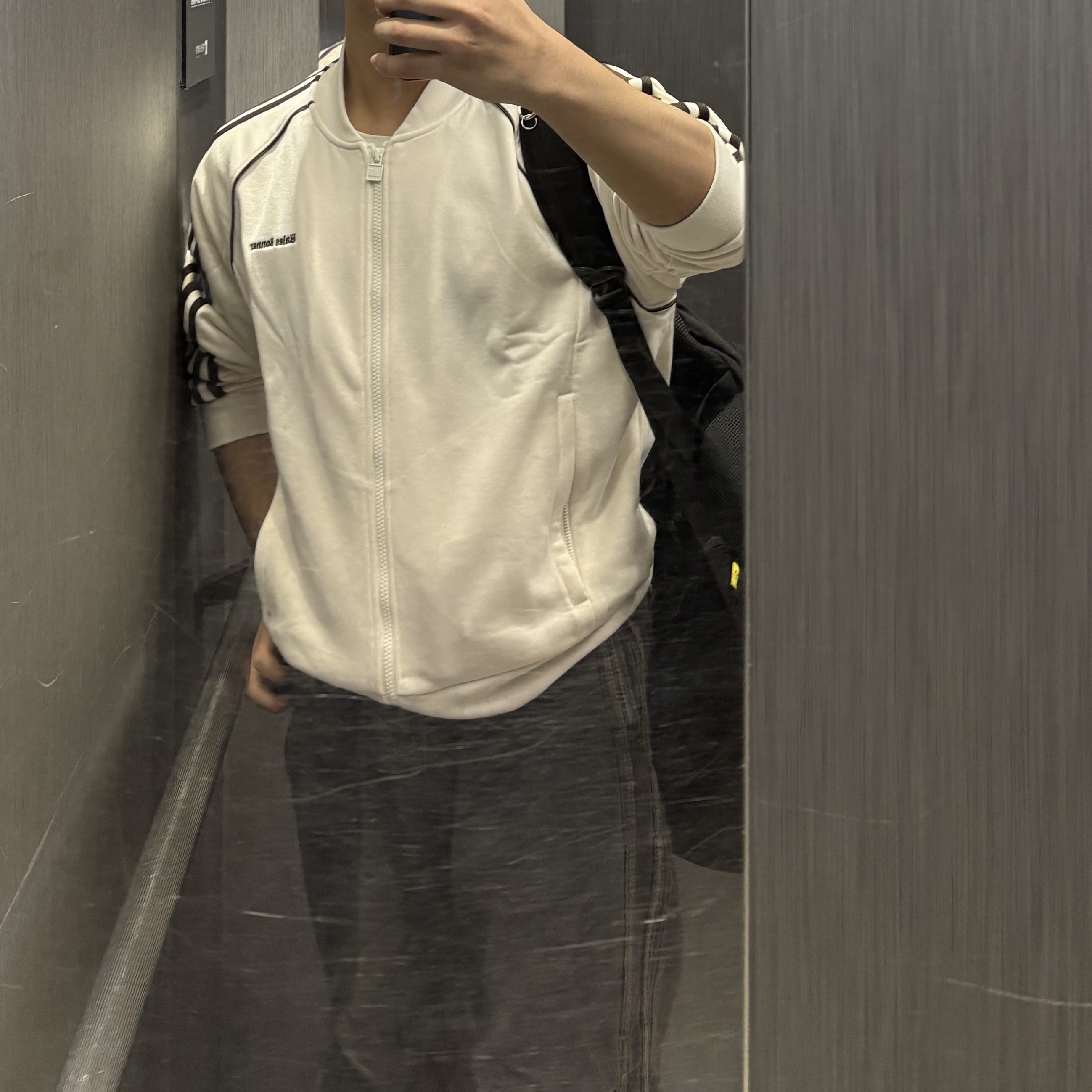 Adidas x Wales Bonner Statement Track Top Chalk White - KR Sizing 착용 스타일