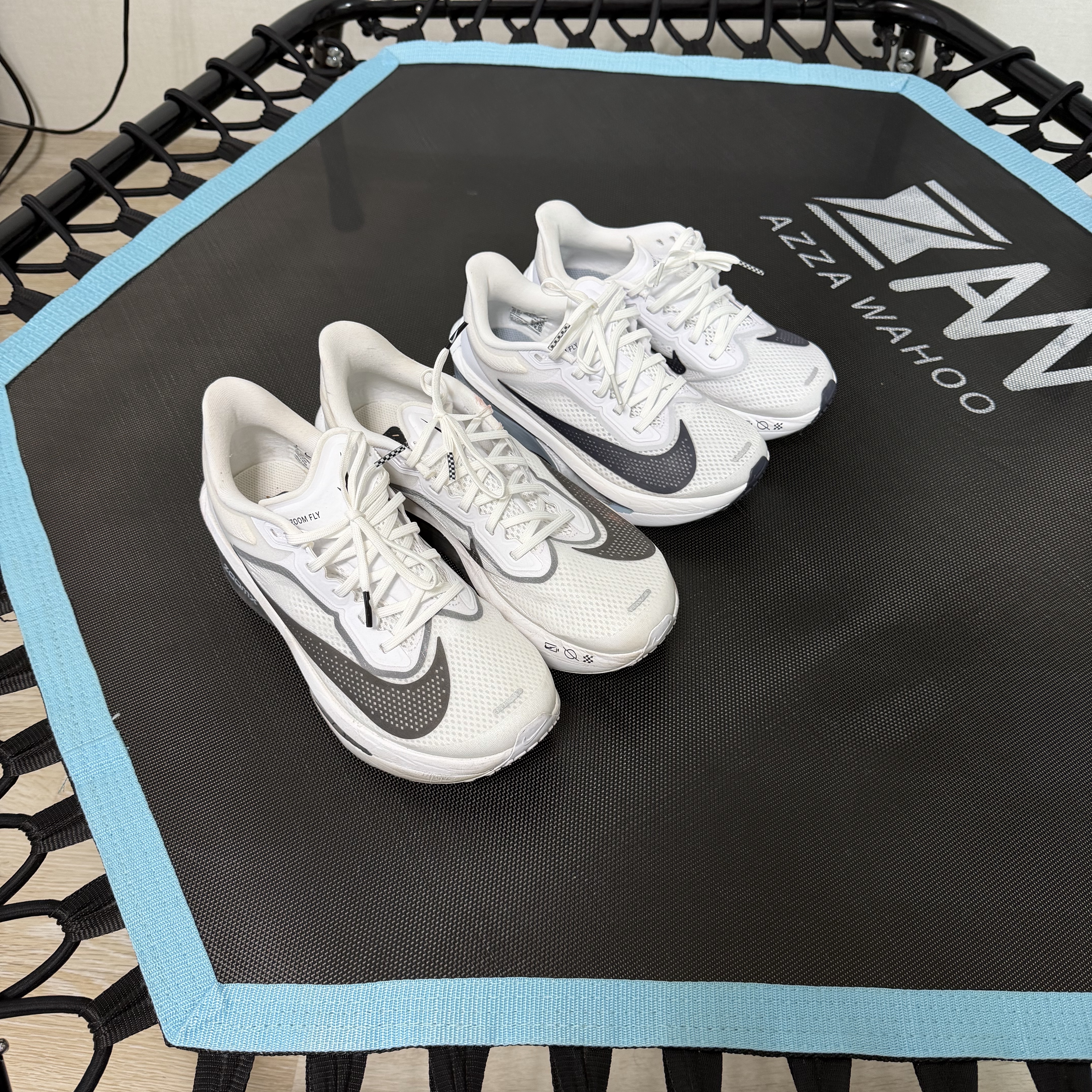 (W) Nike Zoom Fly 6 Road Racing White Pure Platinum, Nike Zoom Fly 6 White Smoke Grey 착용 스타일 - 1