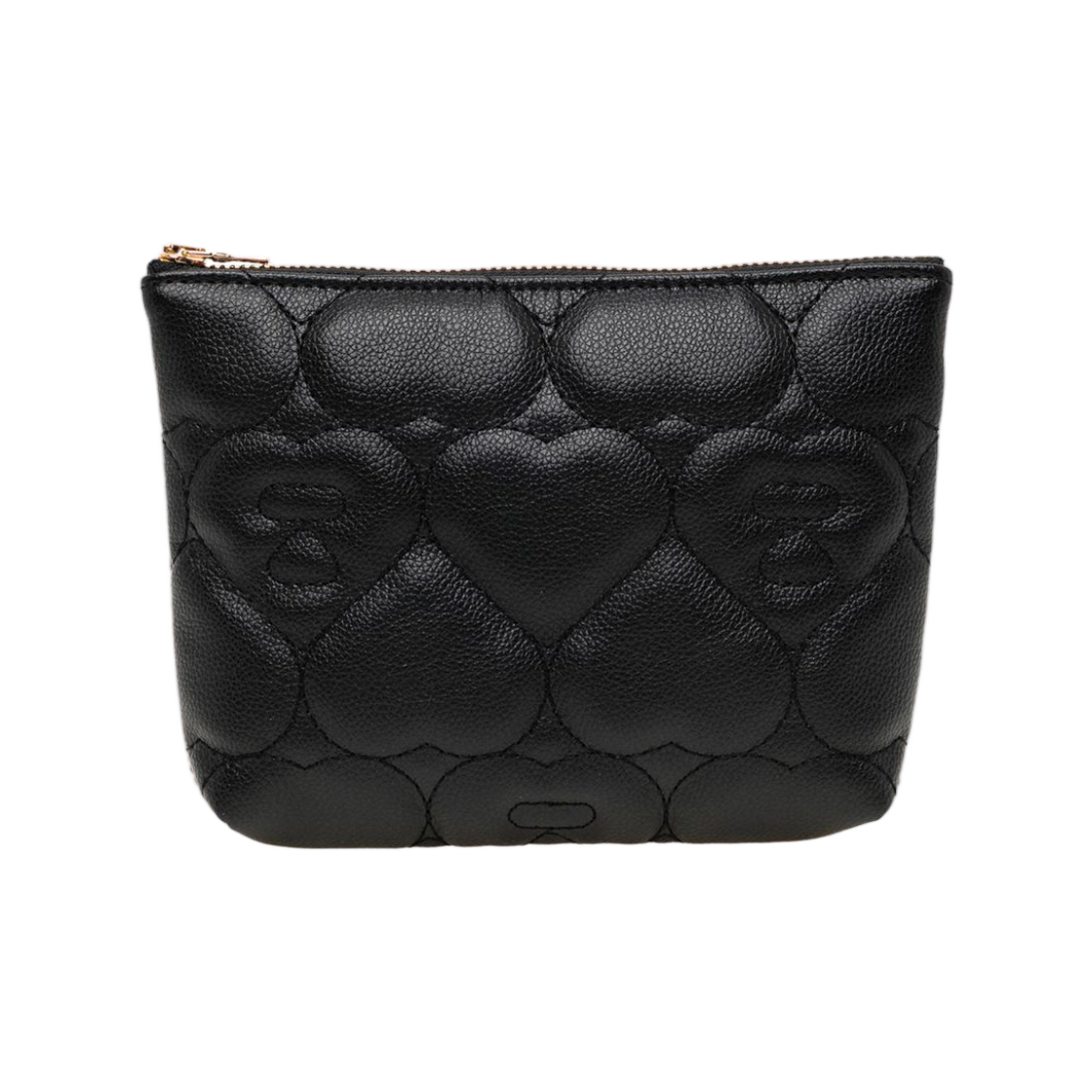 베이프 퀼티드 하트 모노그램 스몰 월렛 블랙(BAPE Quilted Heart Monogram Small Wallet Black)