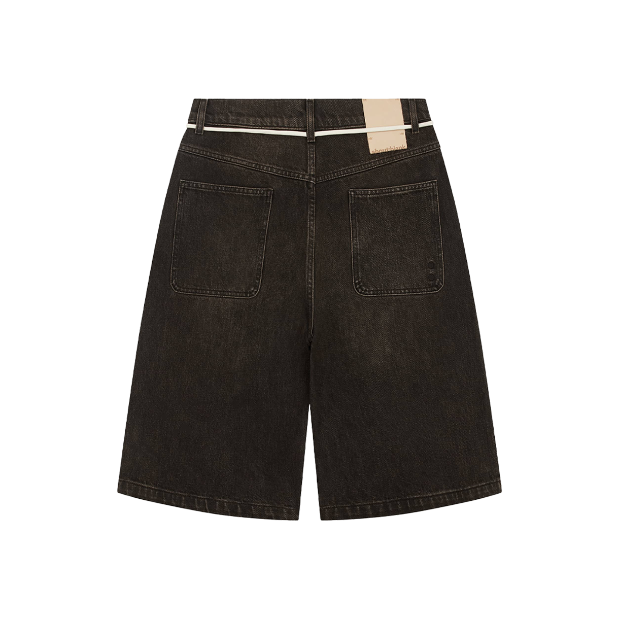 [KREAM 단독] 어바웃 블랭크 펠드 데님 쇼트 앤티크 블랙 - 26FW([KREAM 단독] About:Blank Felled Denim Short Antique Black - 26FW) - 2