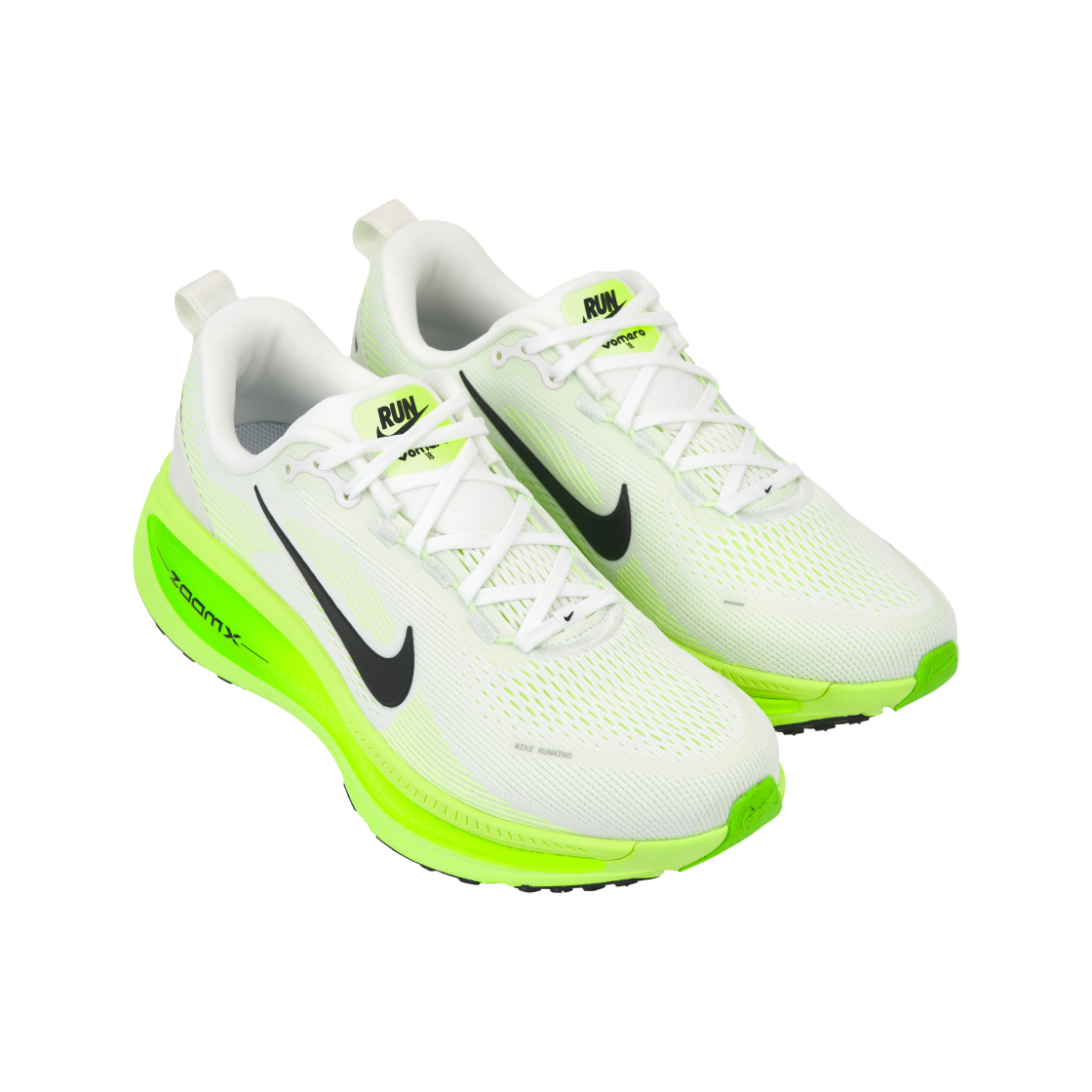 (W) 나이키 보메로 18 화이트 일렉트릭 그린((W) Nike Vomero 18 White Electric Green) - 4