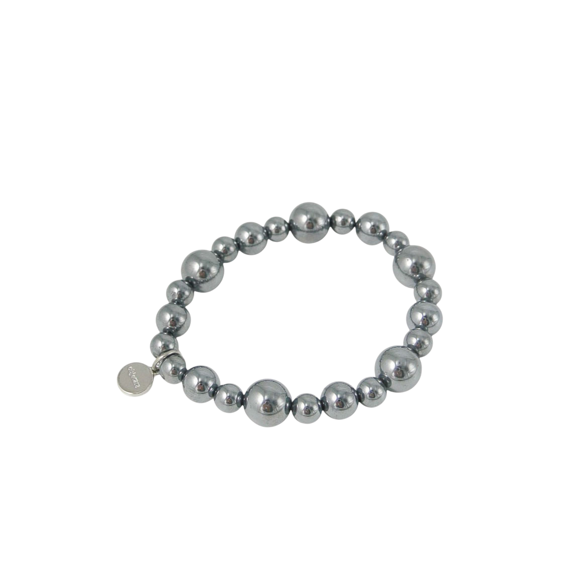18B0011 OBJET213 Bubble Metallic Grey Bracelet