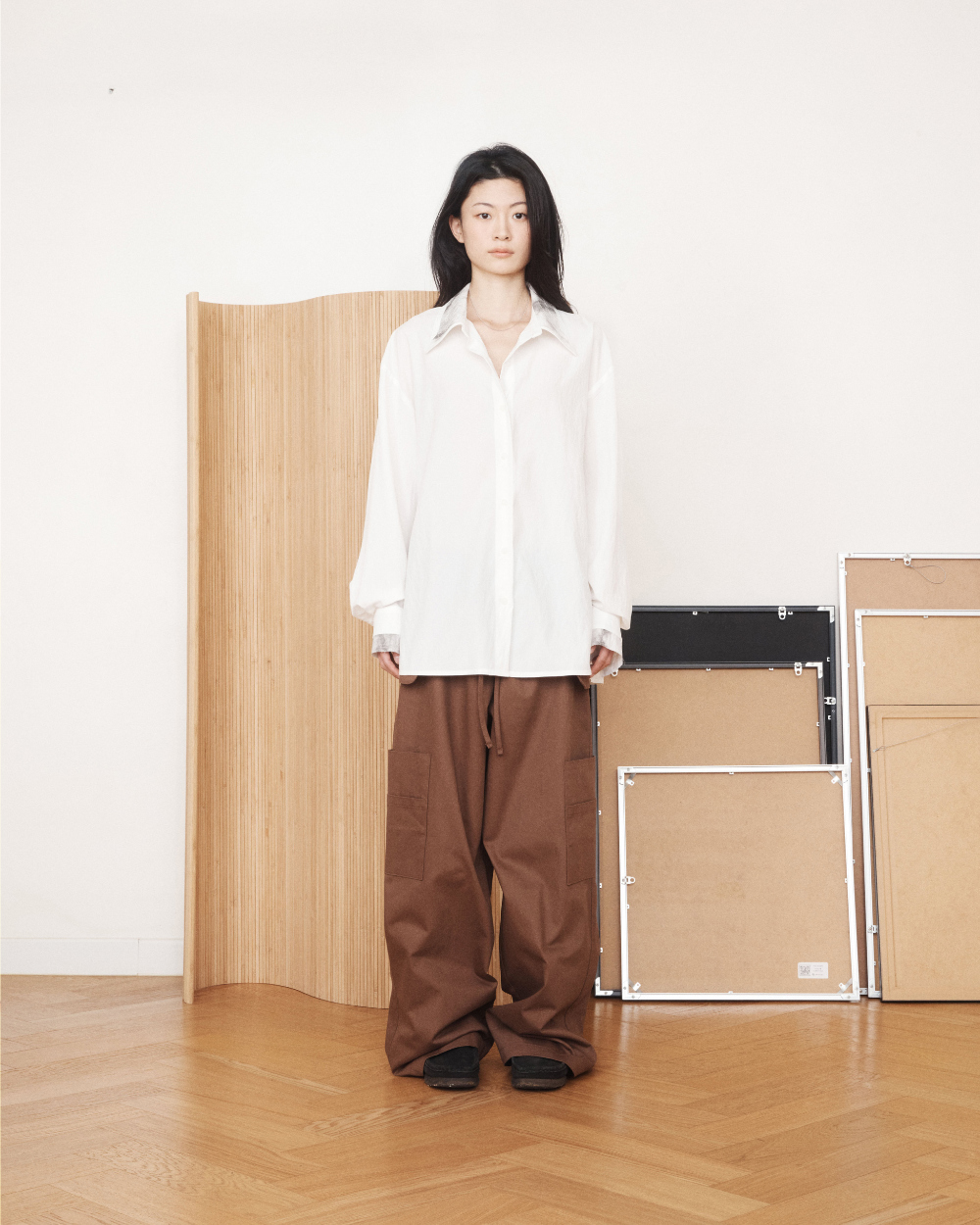 미와이후 소프트 레이어드 오버 셔츠 화이트(Miyhoo Soft Layered Over Shirt White) - 3