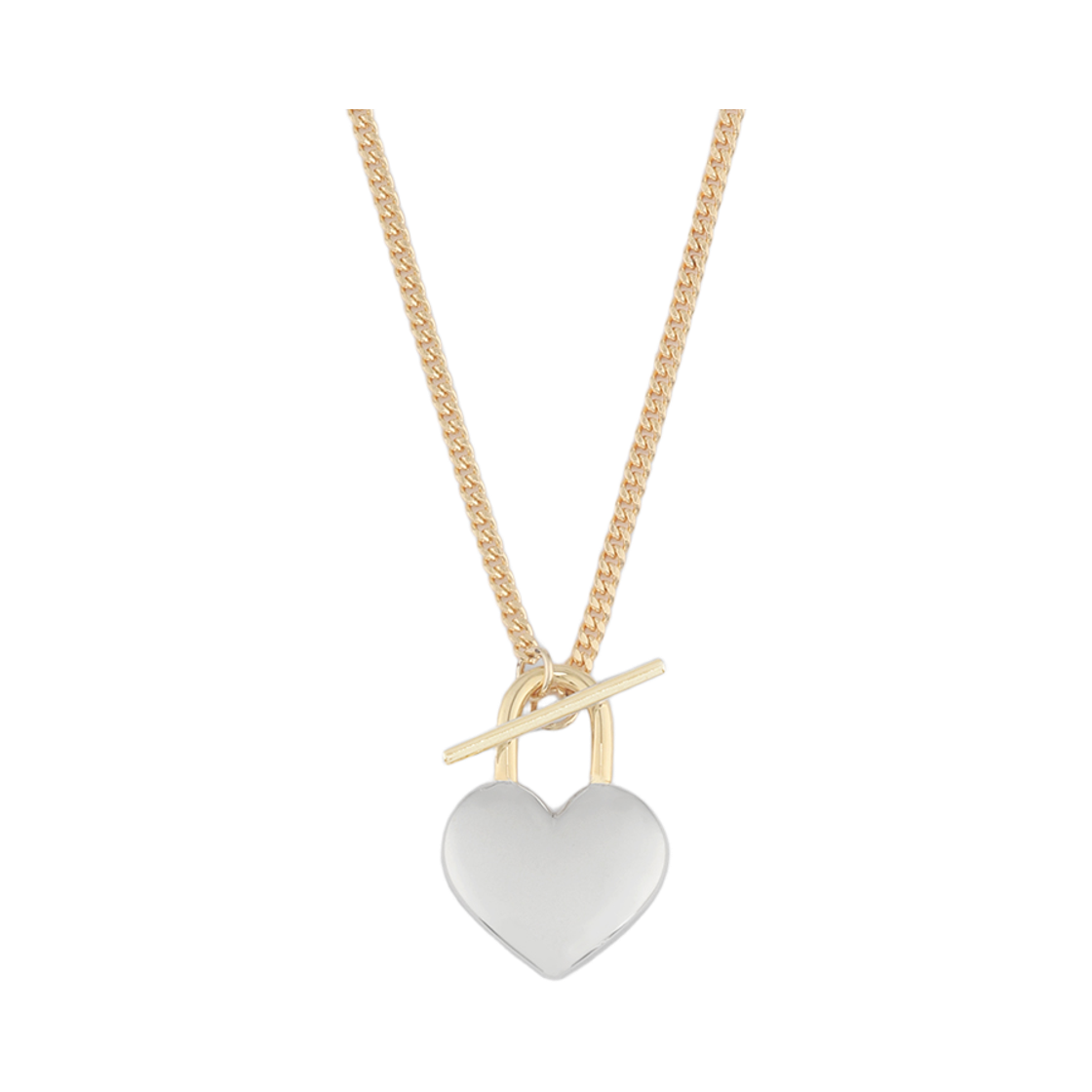 논논 토글 러브 넥클리스 실버(Nonenon Toggle Love Necklace Silver)