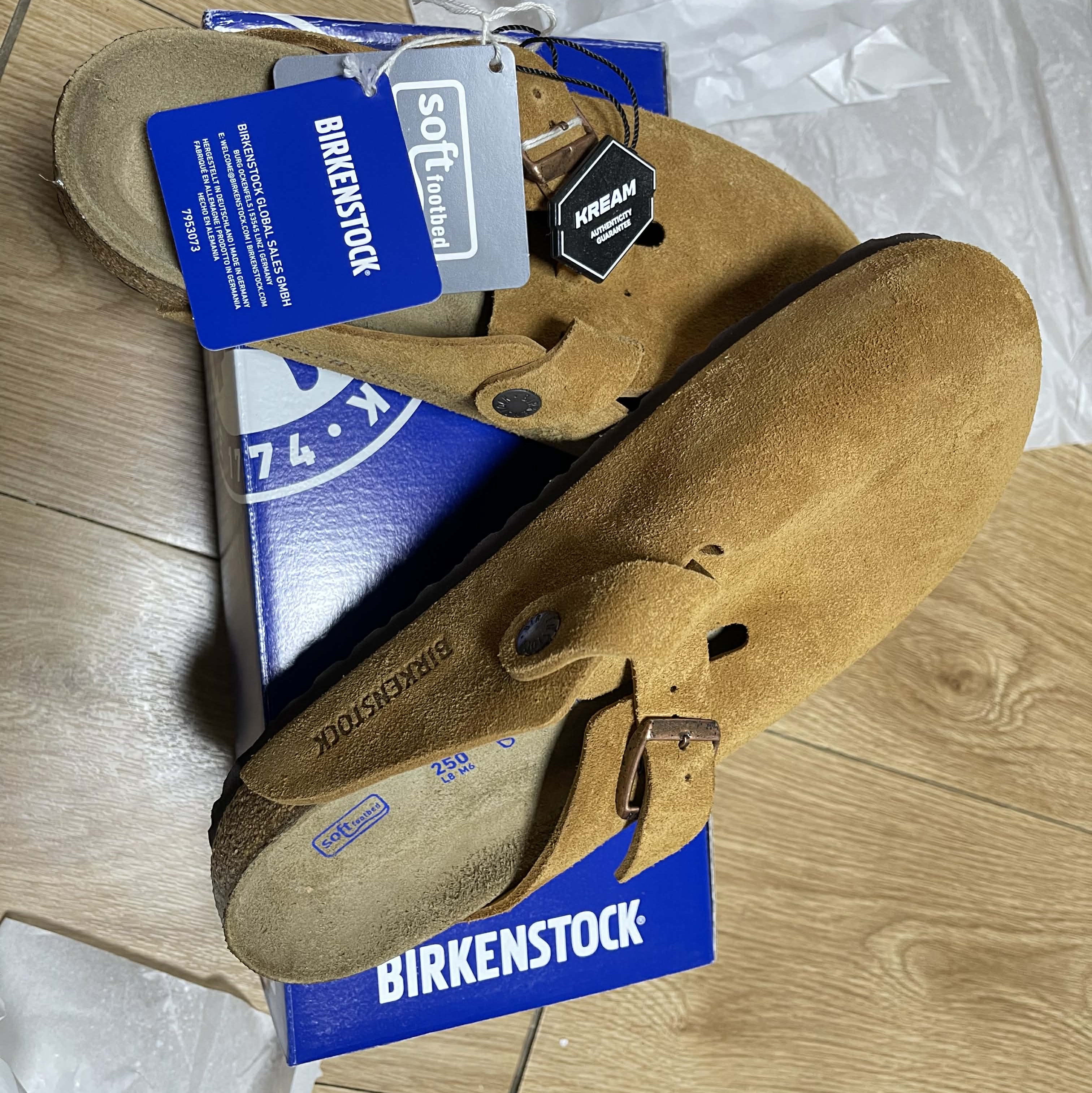 Birkenstock Boston Soft Footbed Mink - Regular 착용 스타일