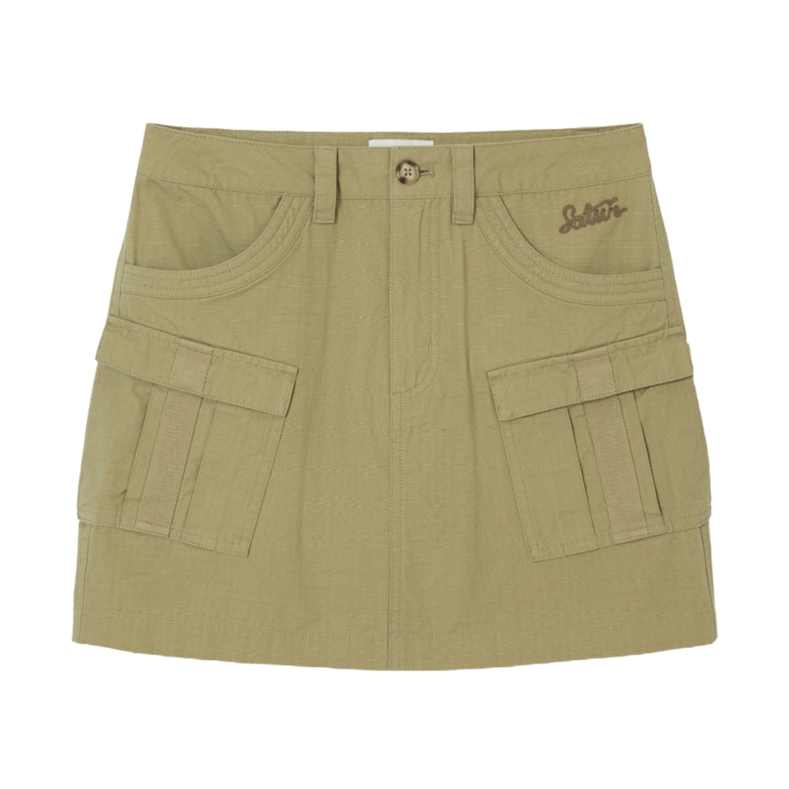세터 우먼 립스탑 카고 미니 스커트 카키(SATUR W Ripstop Cargo Mini Skirt Khaki) - 1