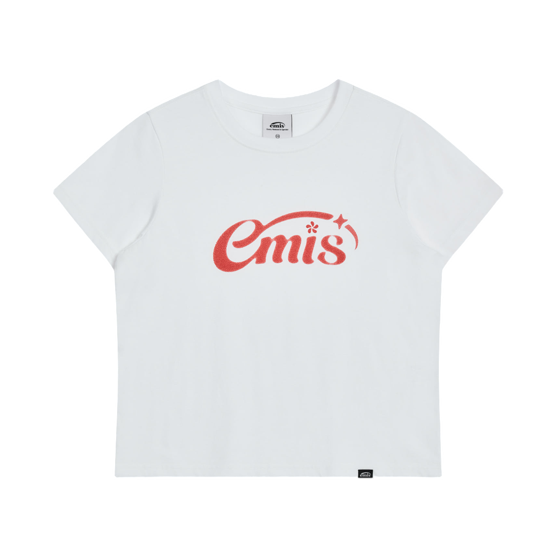 (W) 이미스 헤일로 로고 티셔츠 화이트((W) Emis Halo Logo T-Shirt White)