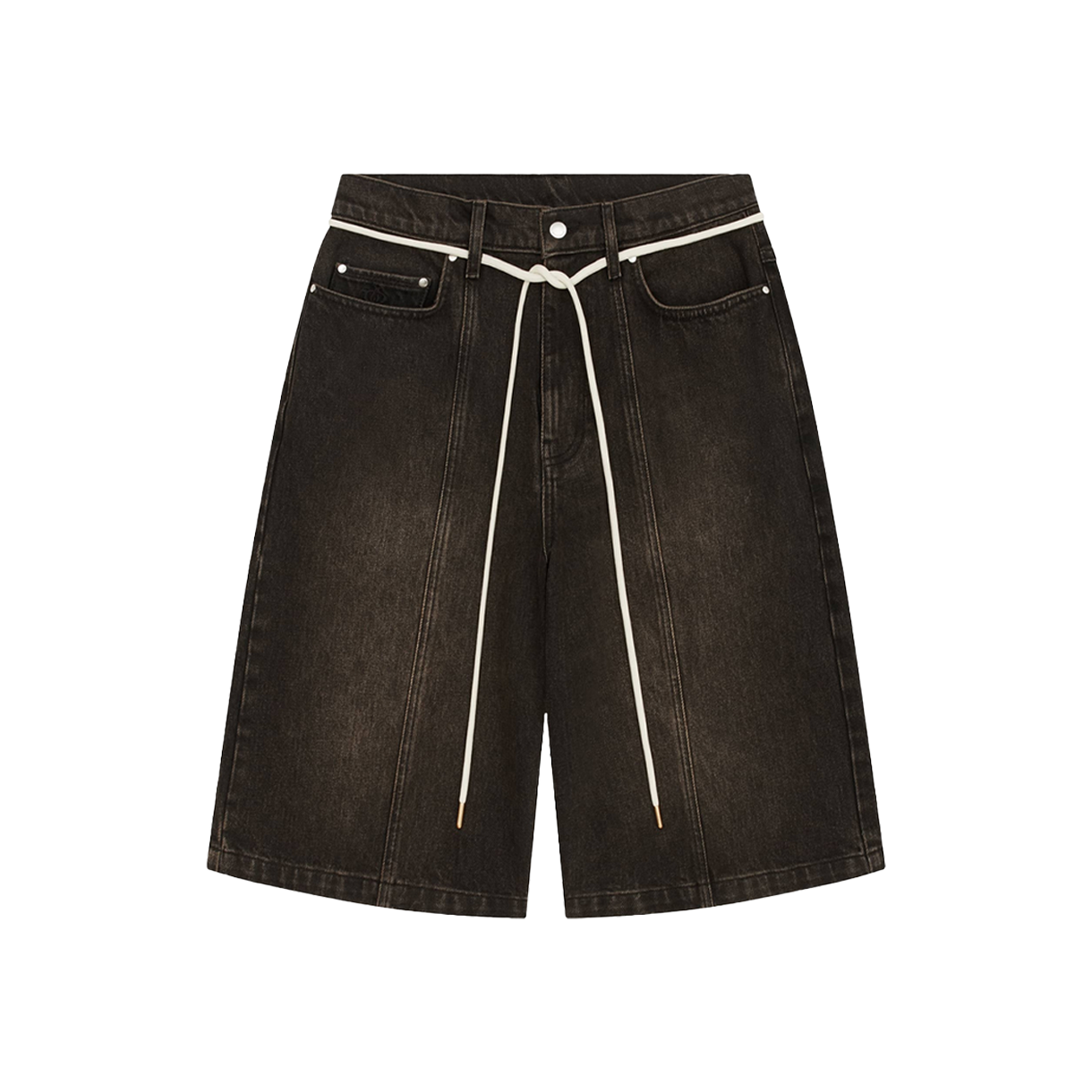 [KREAM 단독] 어바웃 블랭크 펠드 데님 쇼트 앤티크 블랙 - 26FW([KREAM 단독] About:Blank Felled Denim Short Antique Black - 26FW)