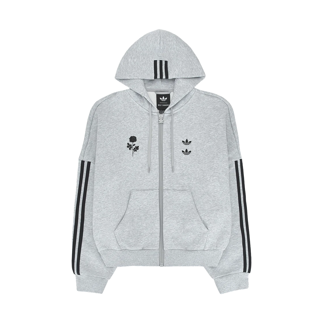 Adidas Adidas x Willy Chavarria Full Zip Logo Hoodie Light Grey Heather - KR Sizing · S