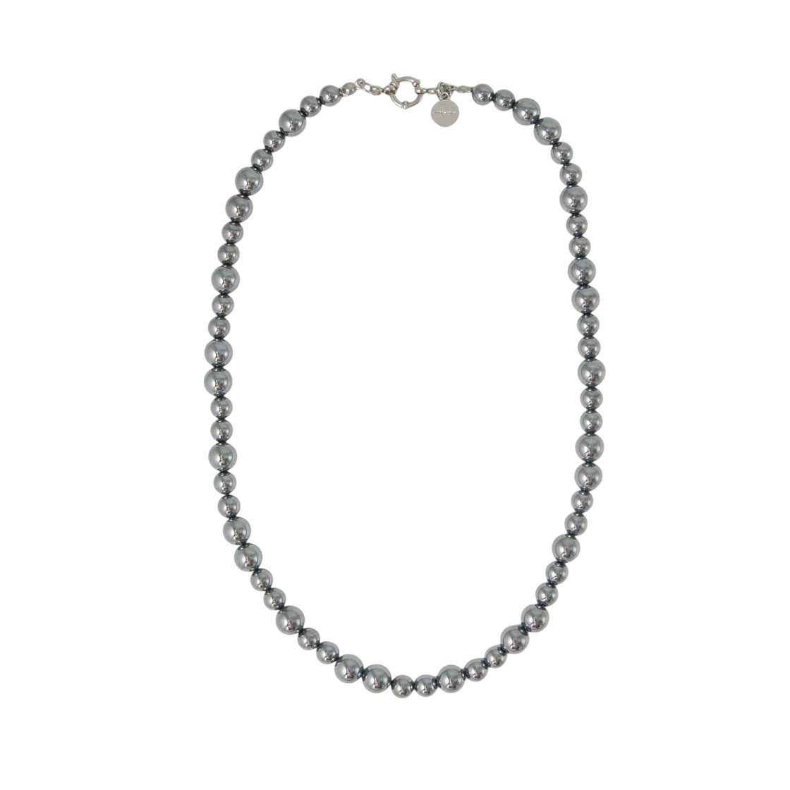 오브제213 버블 메탈릭 그레이 넥클리스(OBJET213 Bubble Metallic Grey Necklace) - 1