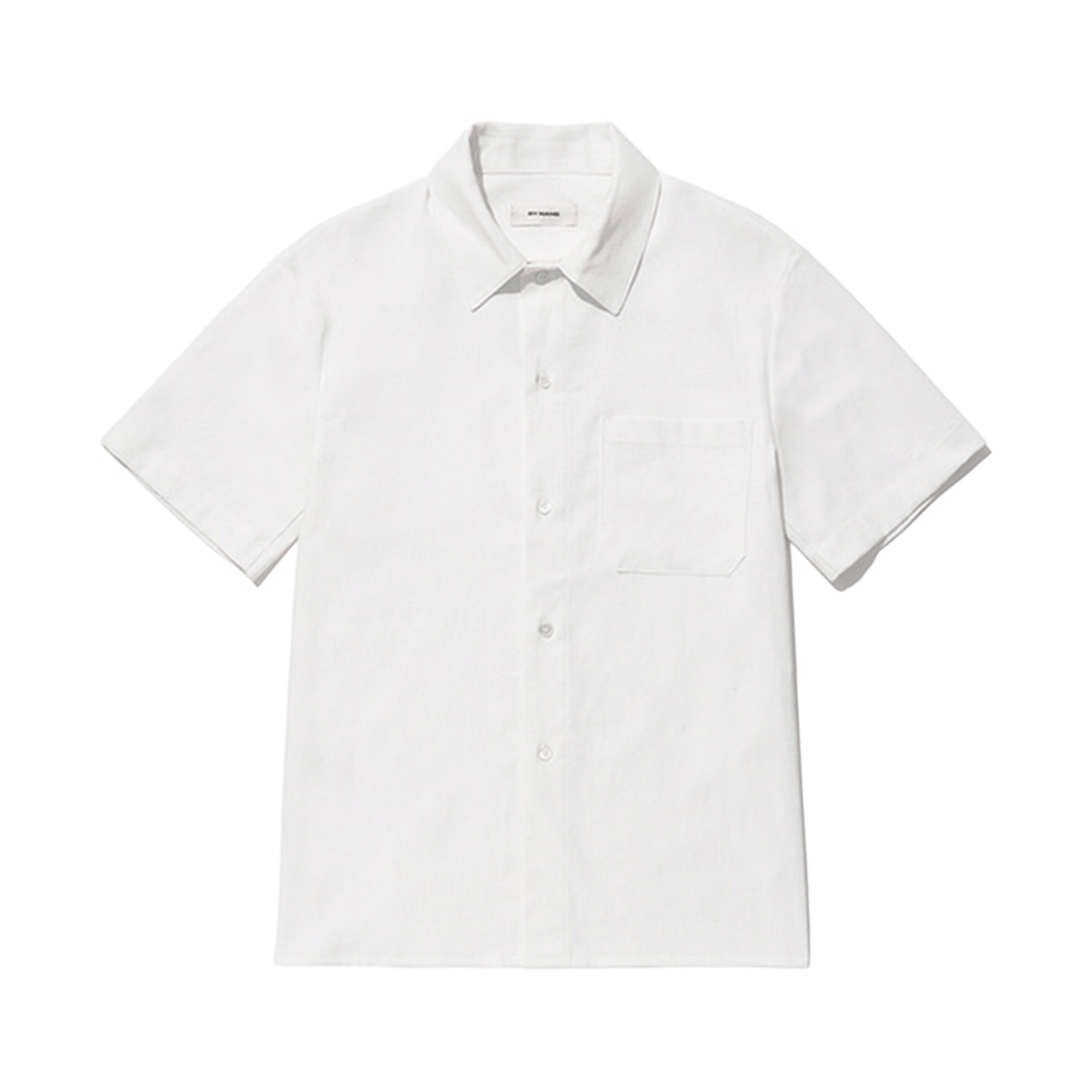 바이랑 매트 린넨 블랜드 셔츠 - 화이트(BY RANG Matte Linen-Blend Shirts - White)