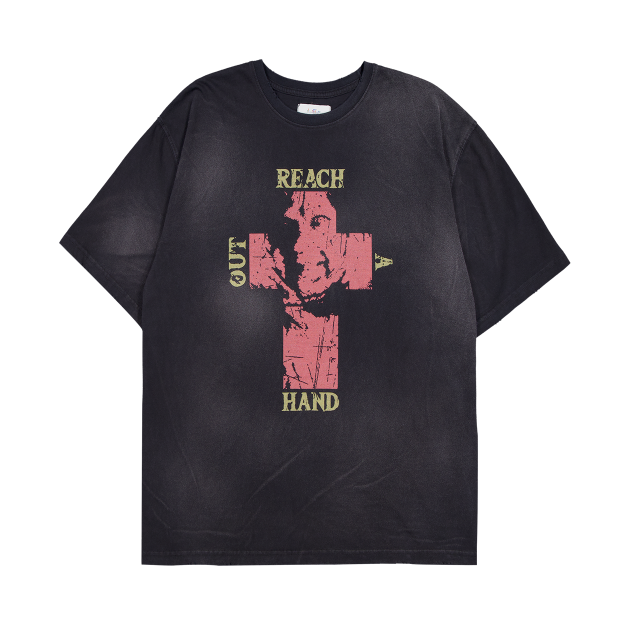 언더마이카 피오씨 리치 아웃 어 핸드 빈티지 워시드 티셔츠 블랙(Undermycar POC Reach Out A Hand Vintage Washed T-Shirts Black)