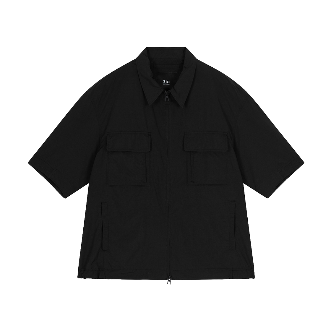지오송지오 ZSZO 벨로시티 집업 하프 셔츠 블랙 BI3SH701BK