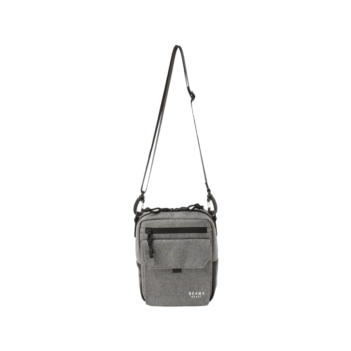 빔즈 하트 샴브레이 헤더드 미니 숄더백 차콜 그레이(Beams Heart Chambray Heathered Mini Shoulder Bag Charcoal Grey) - 1