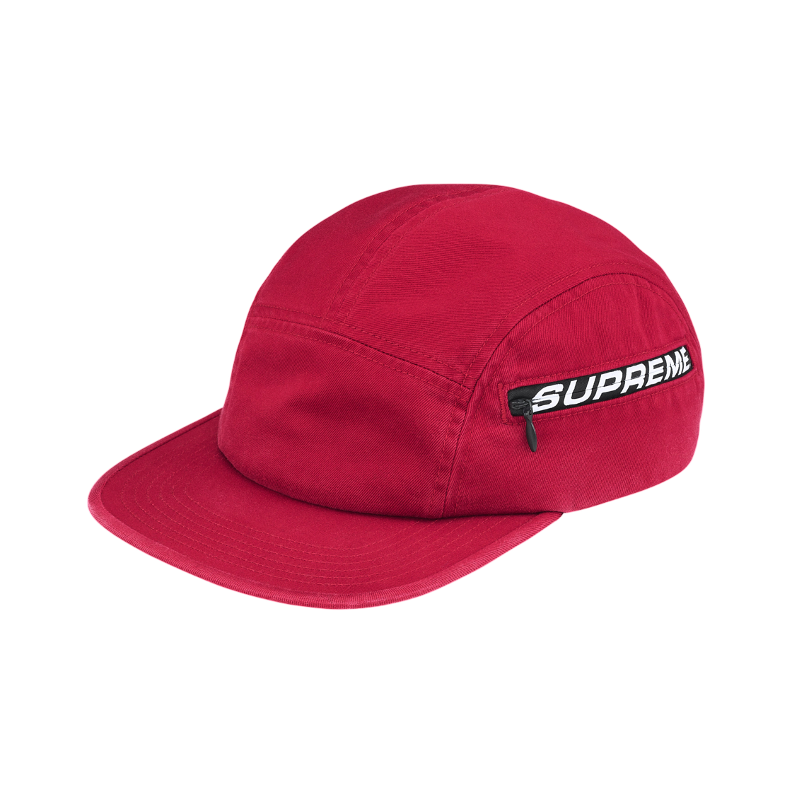 - Supreme Side Zip Camp Cap Red - 26SS