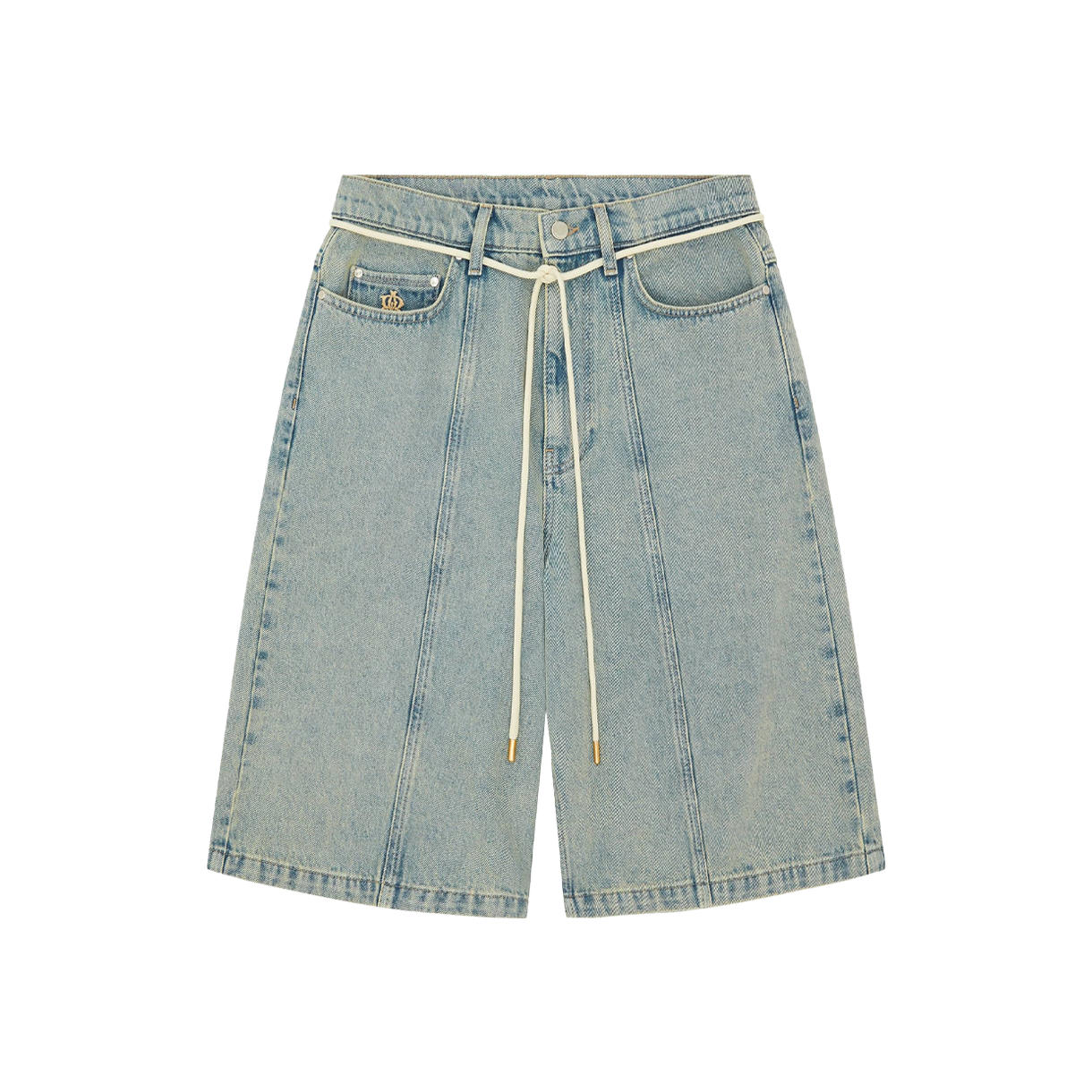 [KREAM 단독] 어바웃 블랭크 펠드 데님 쇼트 머키 워시 - 26FW([KREAM 단독] About:Blank Felled Denim Short Murky Wash - 26FW)