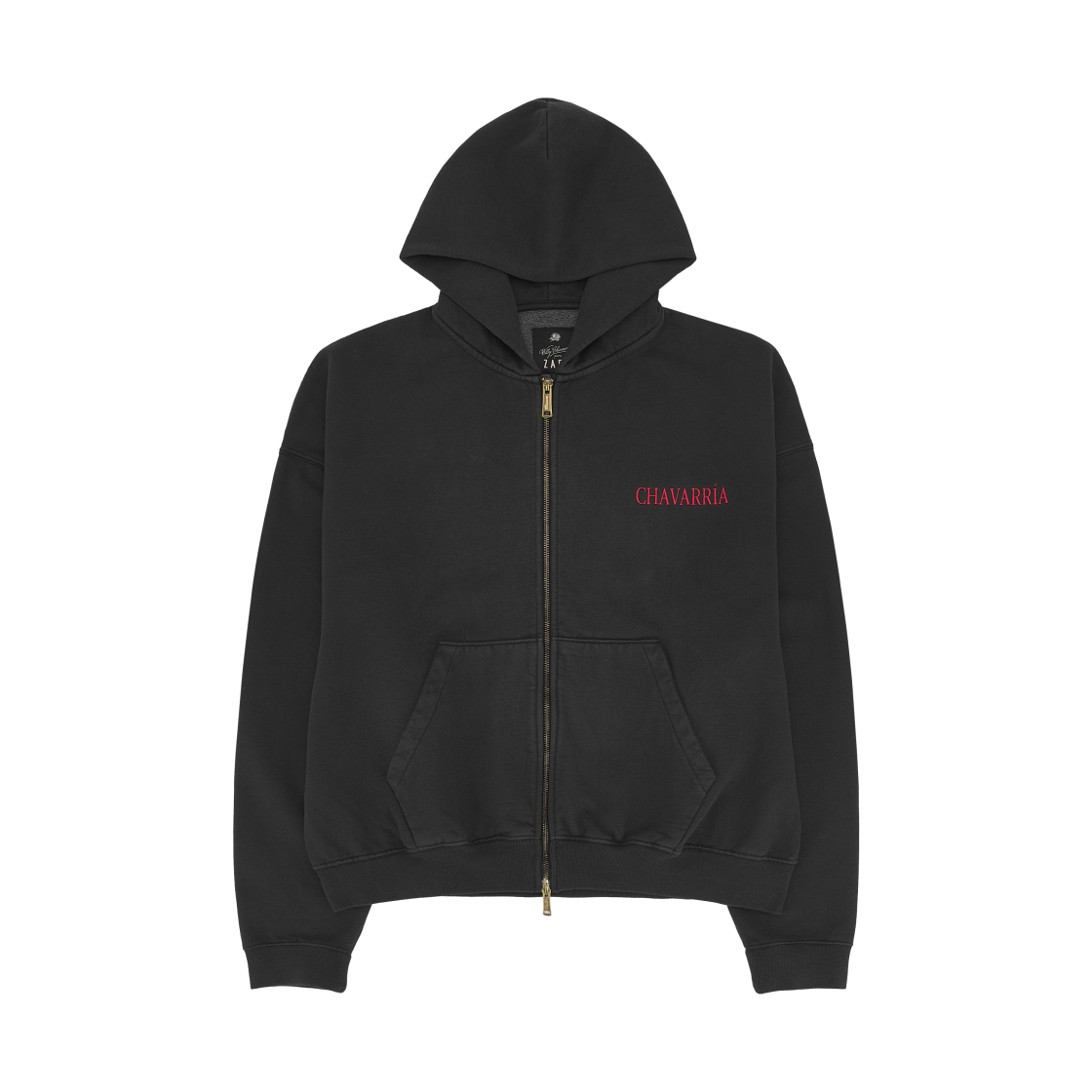 자라 x 윌리 차바리아 릴렉스드 핏 후드 블랙(Zara x Willy Chavarria Relaxed Fit Hoodie Black) - 1