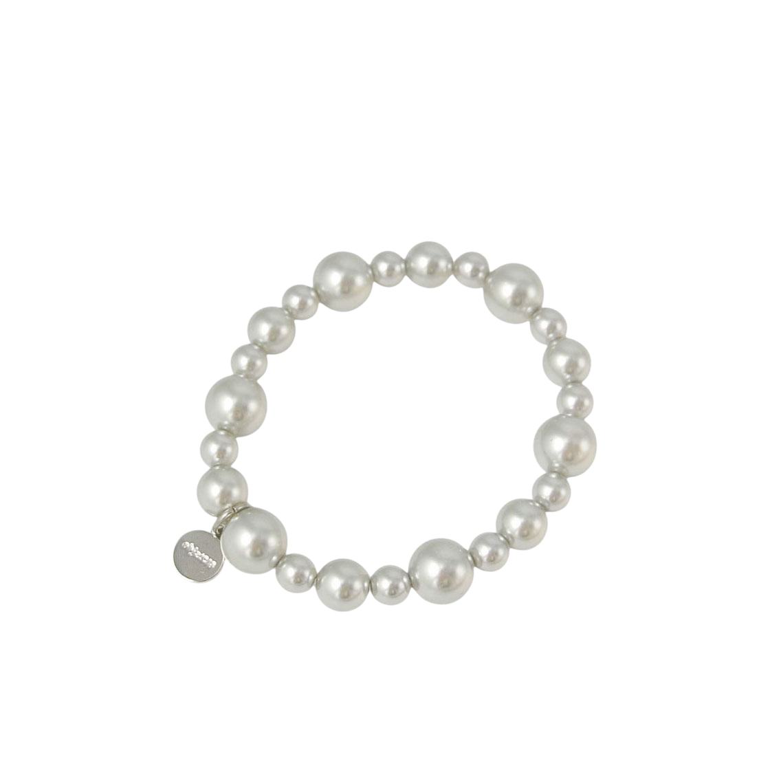 18B0010 OBJET213 Bubble Metallic Silver Bracelet